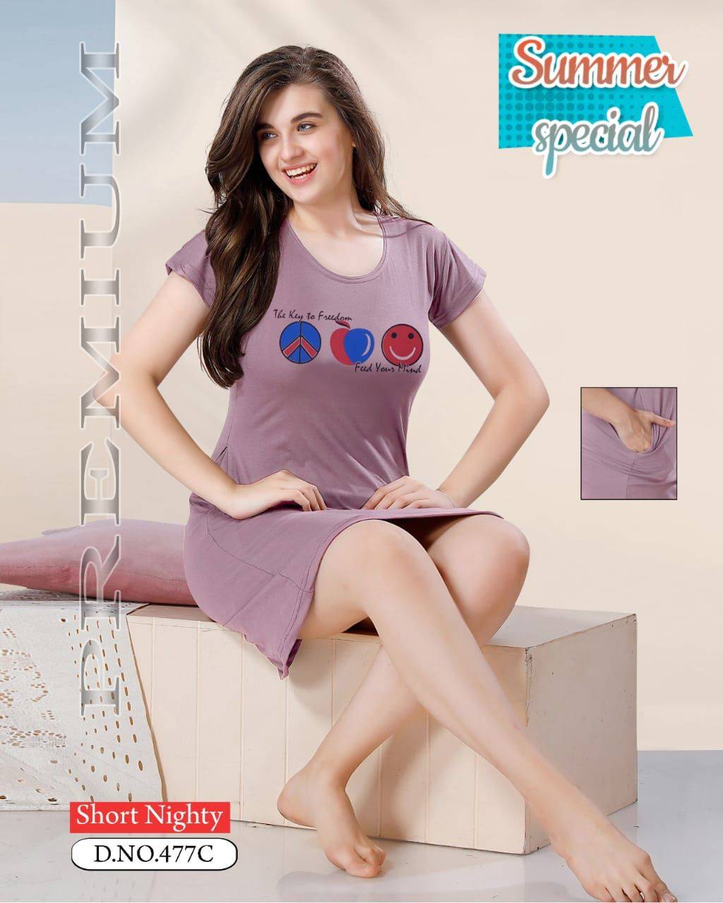 Summer Special Vol-477 By Fashion Talk 477-A To 477-F Series Beautiful Stylish Fancy Colorful Casual Wear & Ethnic Wear Hosiery Cotton Night Suits At Wholesale Price