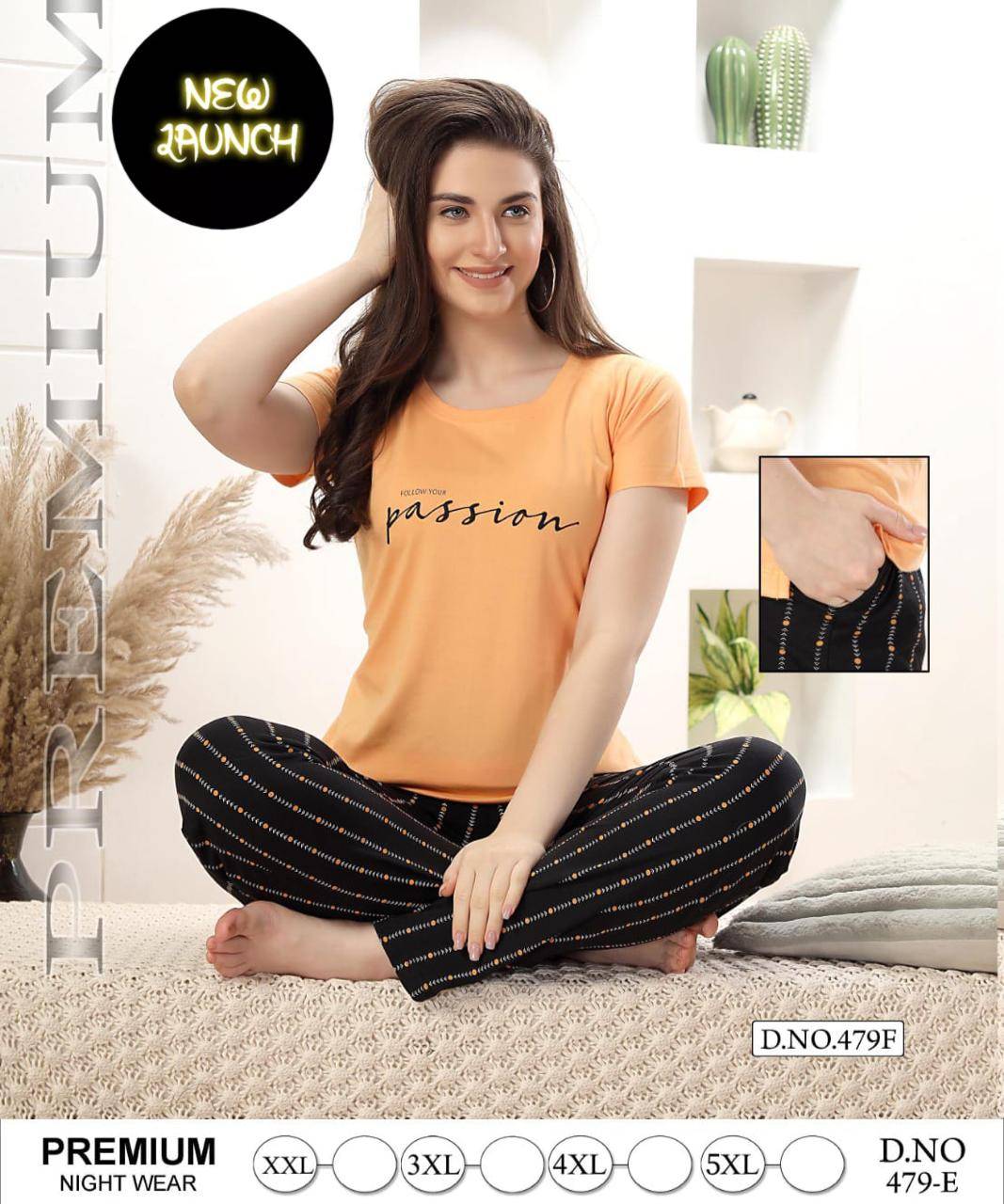 Night Wear Vol-479 By Fashion Talk 479-A To 479-F Series Beautiful Stylish Fancy Colorful Casual Wear & Ethnic Wear Hosiery Cotton Night Suits At Wholesale Price