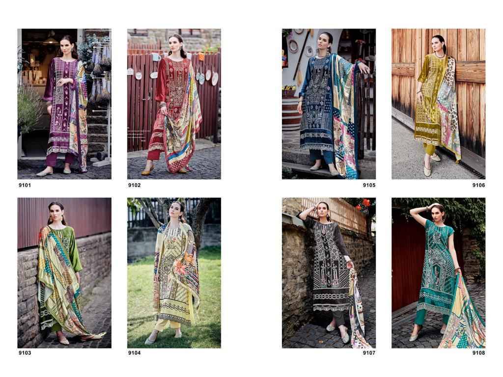 Qataar By Aiqa 9101 To 9108 Series Beautiful Suits Colorful Stylish Fancy Casual Wear & Ethnic Wear Pure Velvet With Work Dresses At Wholesale Price
