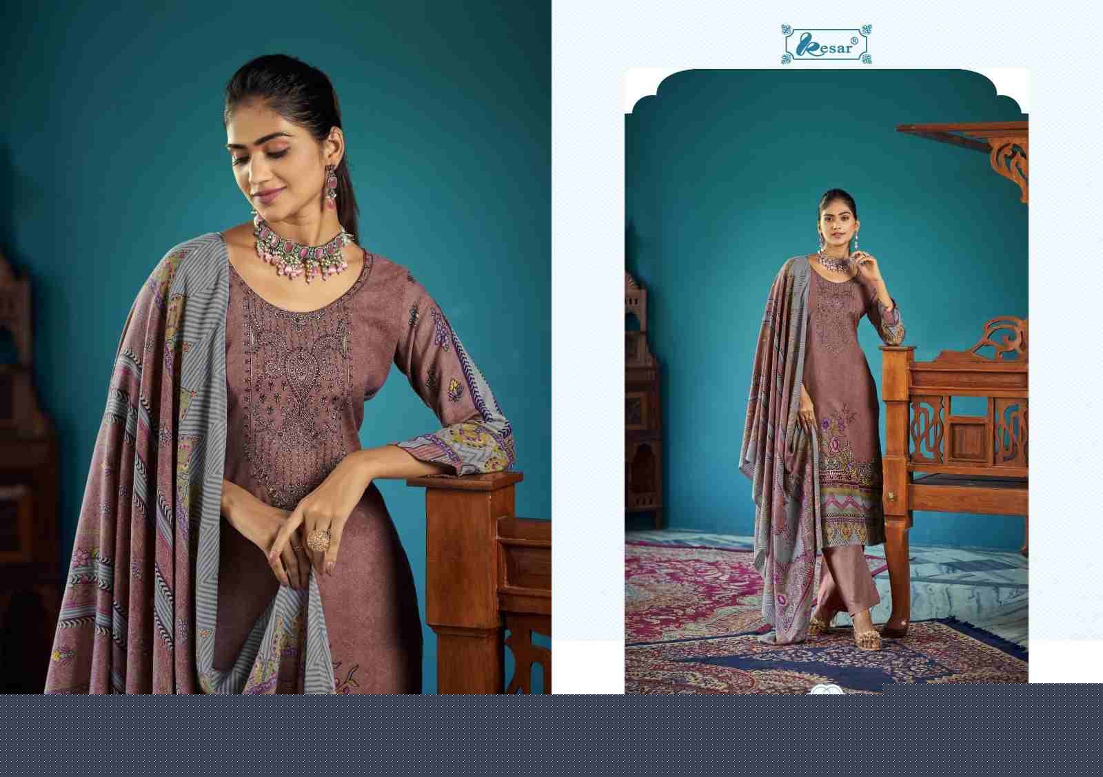 Amira By Kesar 191-001 To 191-006 Series Beautiful Festive Suits Colorful Stylish Fancy Casual Wear & Ethnic Wear Whoolan Dresses At Wholesale Price