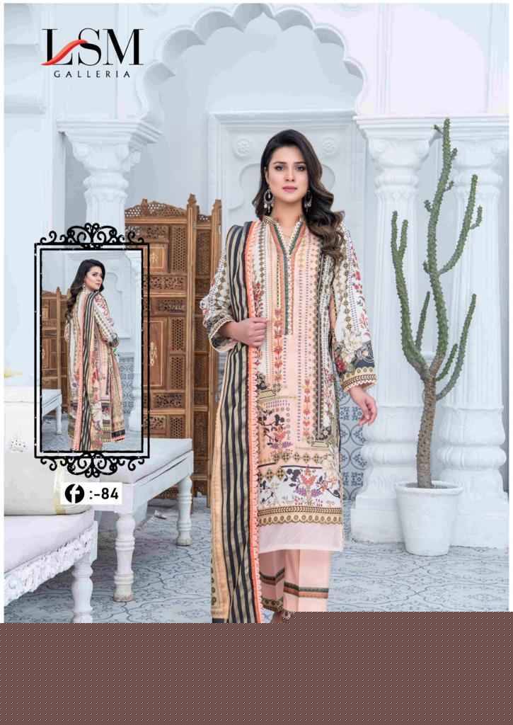 Firdous Queen Vol-8 By Lsm Galleria 81 To 86 Series Beautiful Pakistani Suits Stylish Fancy Colorful Casual Wear & Ethnic Wear Pure Lawn Dresses At Wholesale Price