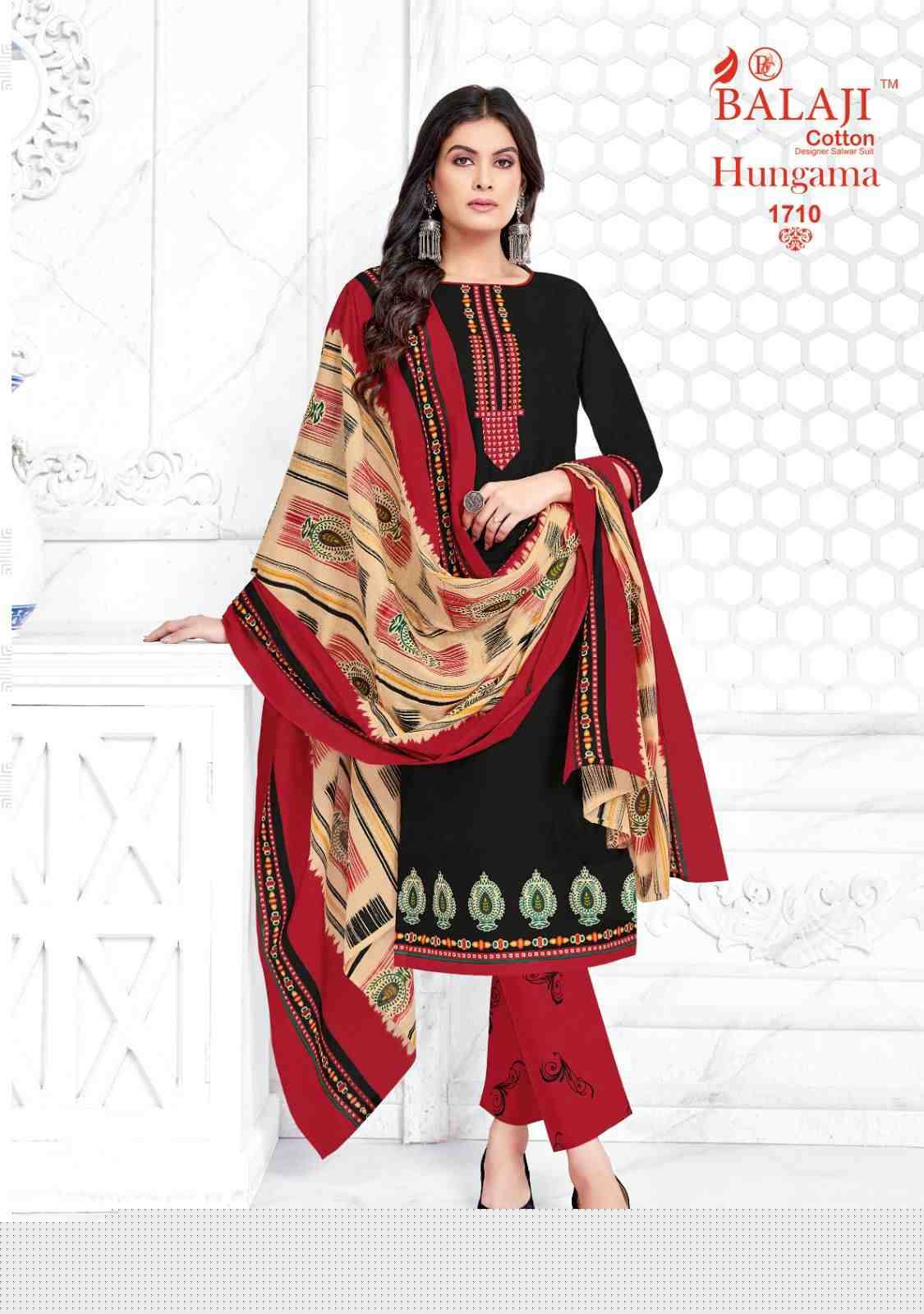 Hungama Vol-17 By Balaji Cotton 1701 To 1710 Series Beautiful Festive Suits Stylish Fancy Colorful Casual Wear & Ethnic Wear Pure Cotton Print Dresses At Wholesale Price