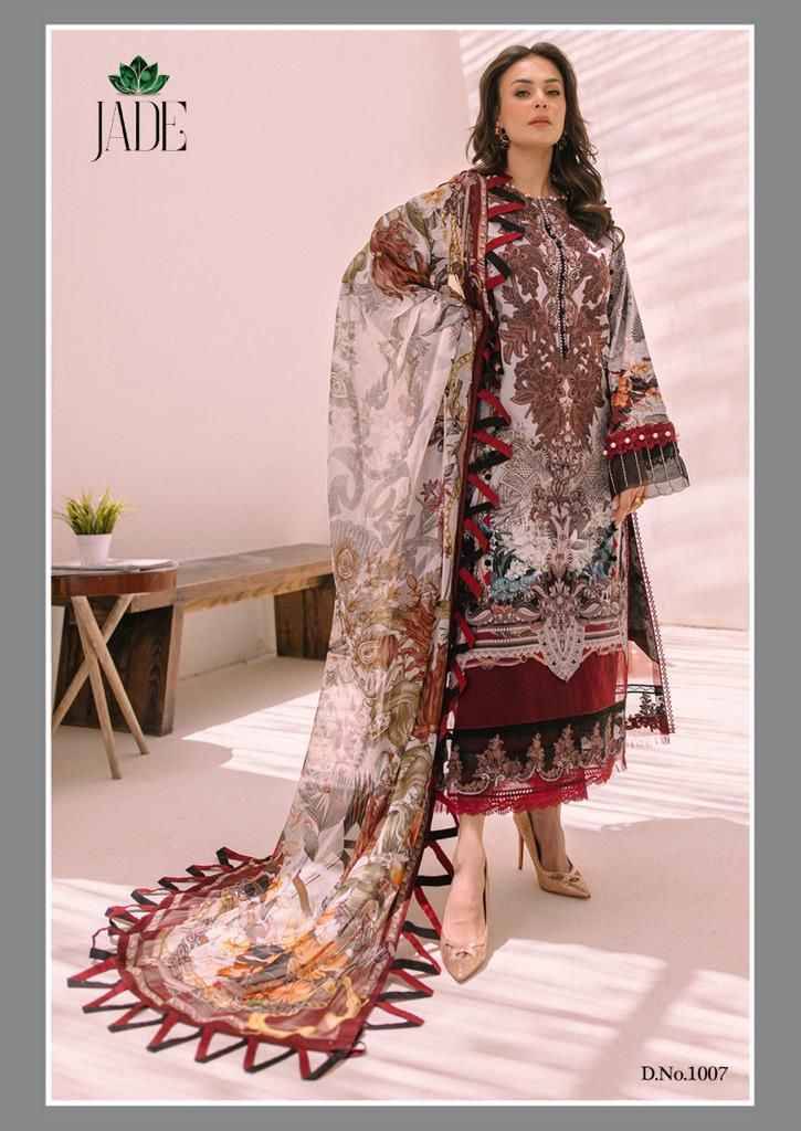 Jade Vol-1 By Jade 1001 To 1008 Series Beautiful Suits Stylish Colorful Fancy Casual Wear & Ethnic Wear Cotton Print Dresses At Wholesale Price