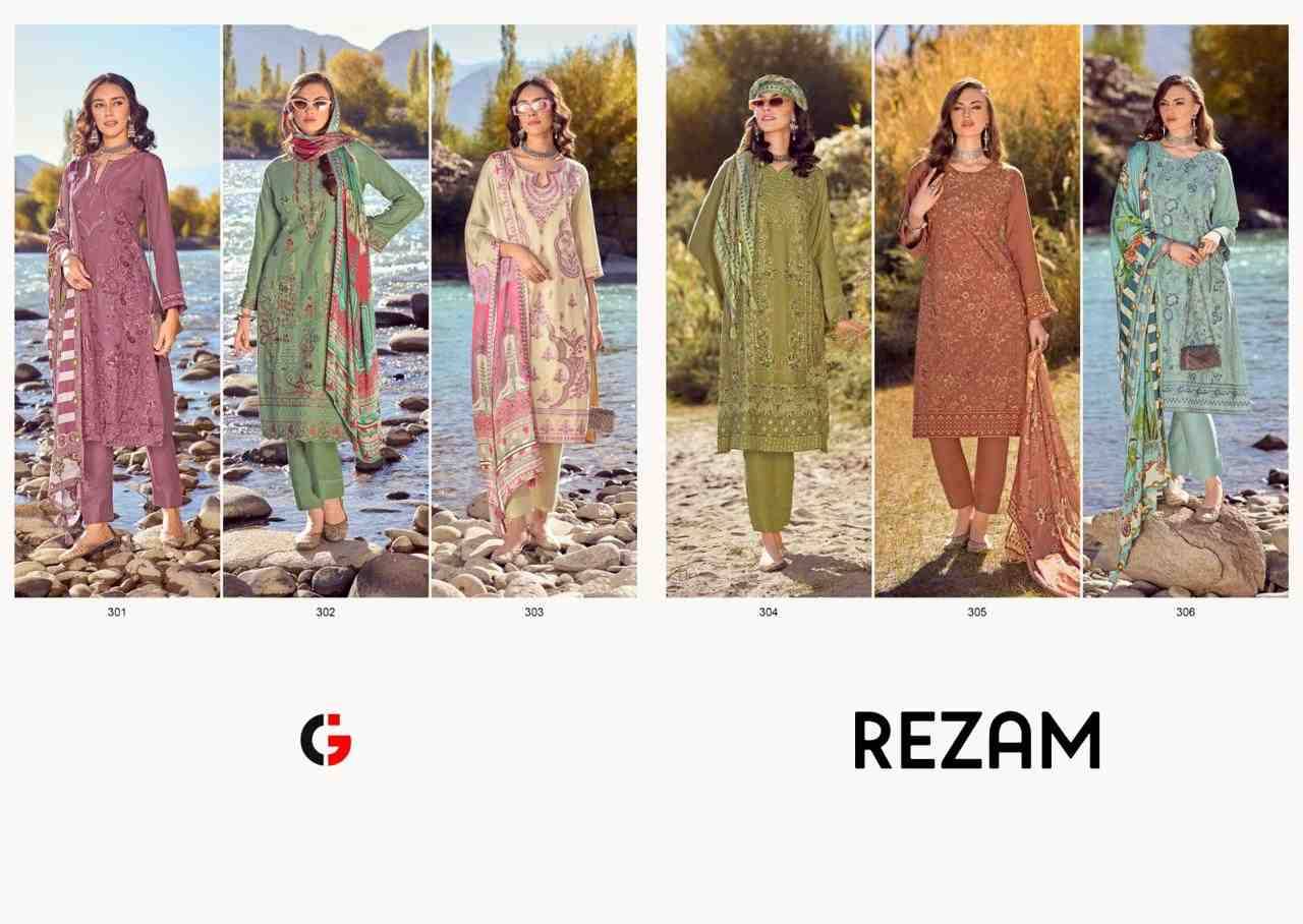 Rezam By Gull Jee 301 To 306 Series Beautiful Festive Suits Stylish Fancy Colorful Party Wear & Occasional Wear Viscose Pashmina Embroidered Dresses At Wholesale Price