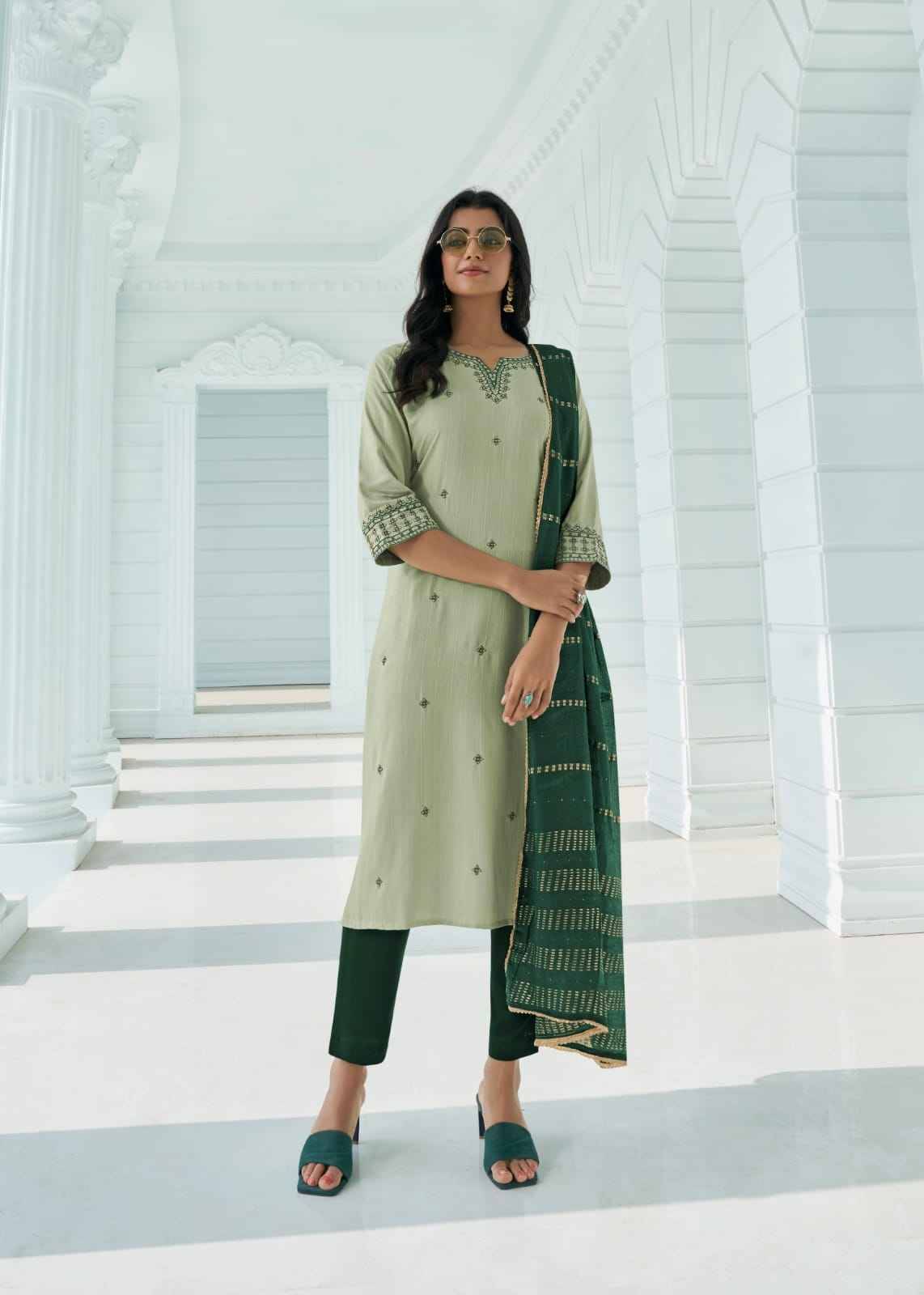 Ekaya By Wanna 1001 To 1007 Series Beautiful Stylish Festive Suits Fancy Colorful Casual Wear & Ethnic Wear & Ready To Wear Pure Viscose Embroidered Dresses At Wholesale Price