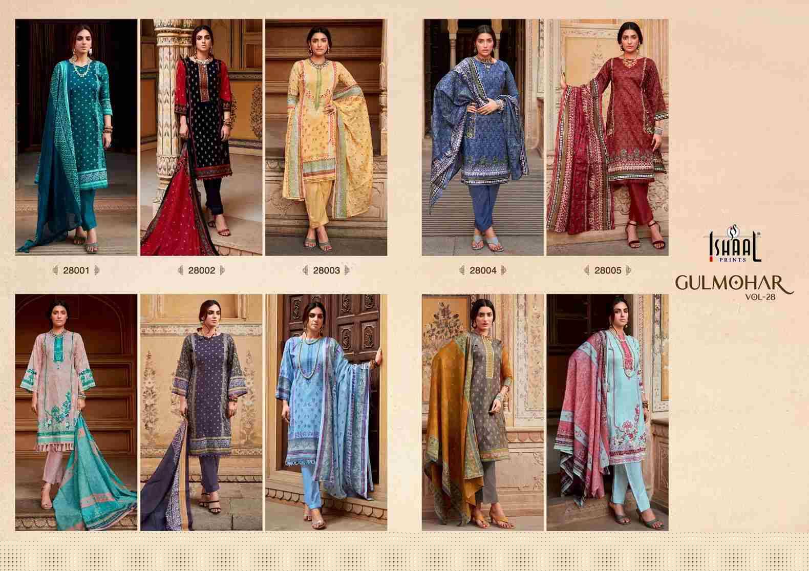 Gulmohar Vol-28 By Ishaal Prints 28001 To 28010 Series Beautiful Festive Suits Colorful Stylish Fancy Casual Wear & Ethnic Wear Pure Lawn Prints Dresses At Wholesale Price