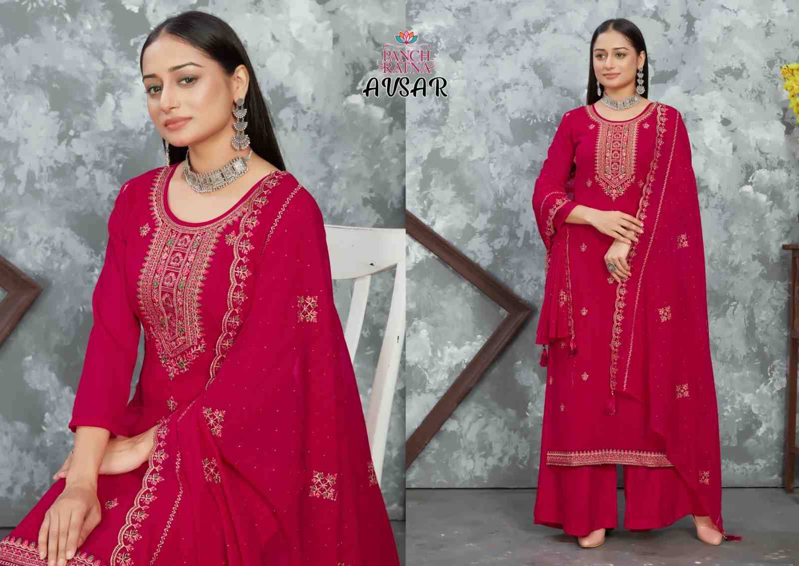 Avsar By Panch Ratna 01 To 04 Series Beautiful Festive Suits Colorful Stylish Fancy Casual Wear & Ethnic Wear Pure Silk With Work Dresses At Wholesale Price