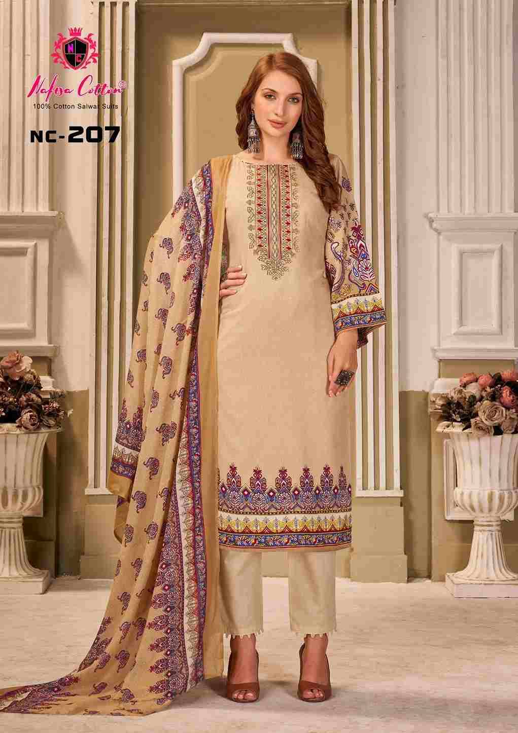 Andaaz Vol-2 By Nafisa Cotton 207 To 212 Series Beautiful Festive Suits Stylish Fancy Colorful Casual Wear & Ethnic Wear Pure Cotton Digital Print Dresses At Wholesale Price