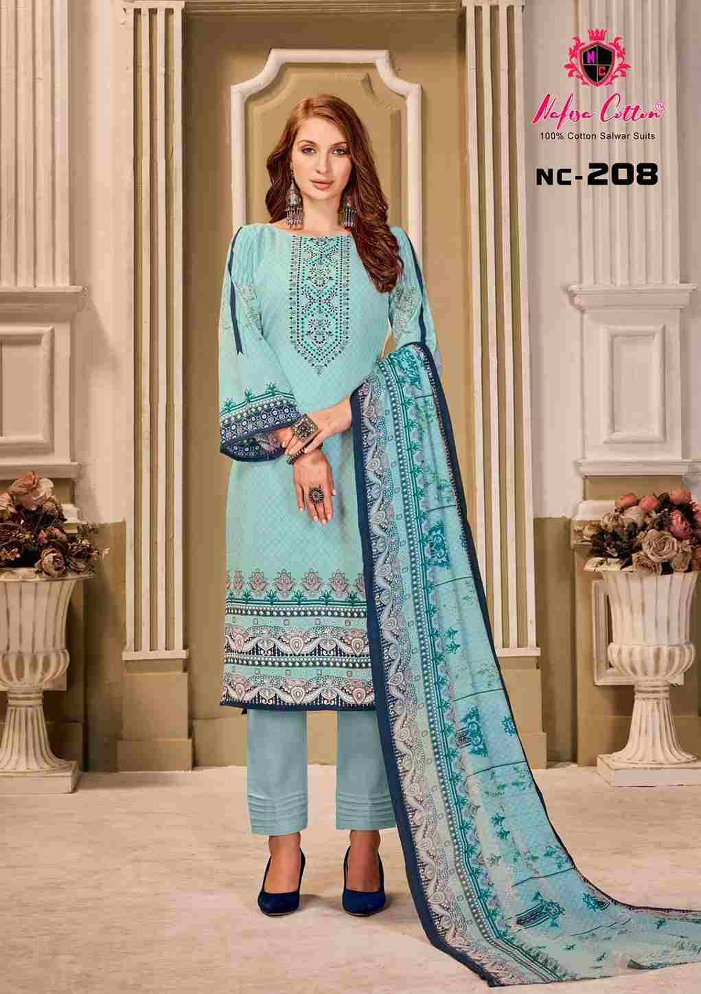 Andaaz Vol-2 By Nafisa Cotton 207 To 212 Series Beautiful Festive Suits Stylish Fancy Colorful Casual Wear & Ethnic Wear Pure Cotton Digital Print Dresses At Wholesale Price