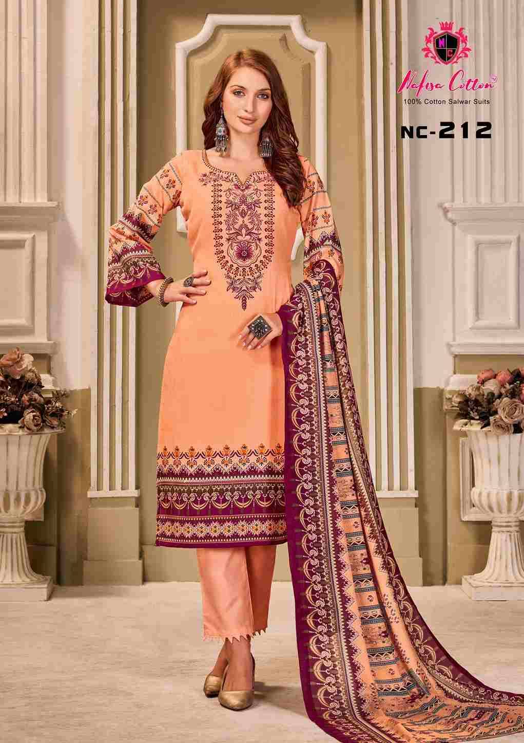 Andaaz Vol-2 By Nafisa Cotton 207 To 212 Series Beautiful Festive Suits Stylish Fancy Colorful Casual Wear & Ethnic Wear Pure Cotton Digital Print Dresses At Wholesale Price