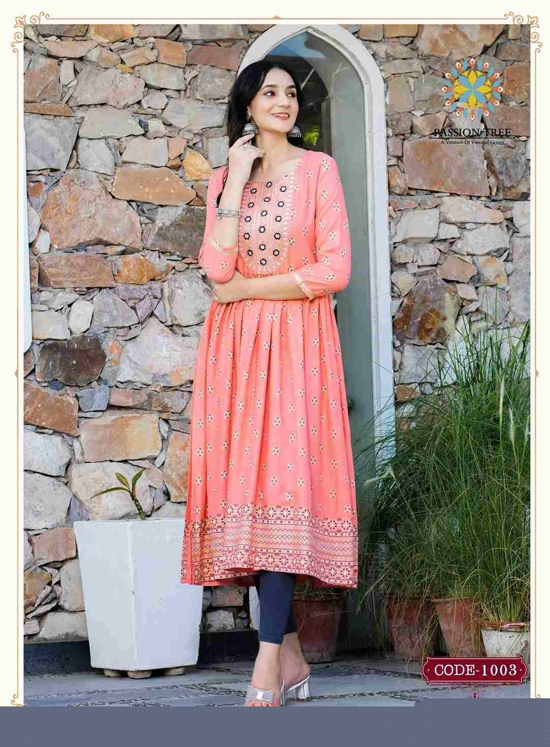 Fashion Bella Vol-1 By Passion Tree 1001 To 1008 Series Designer Festive Suits Collection Beautiful Stylish Fancy Colorful Party Wear & Occasional Wear Rayon Slub Kurtis At Wholesale Price