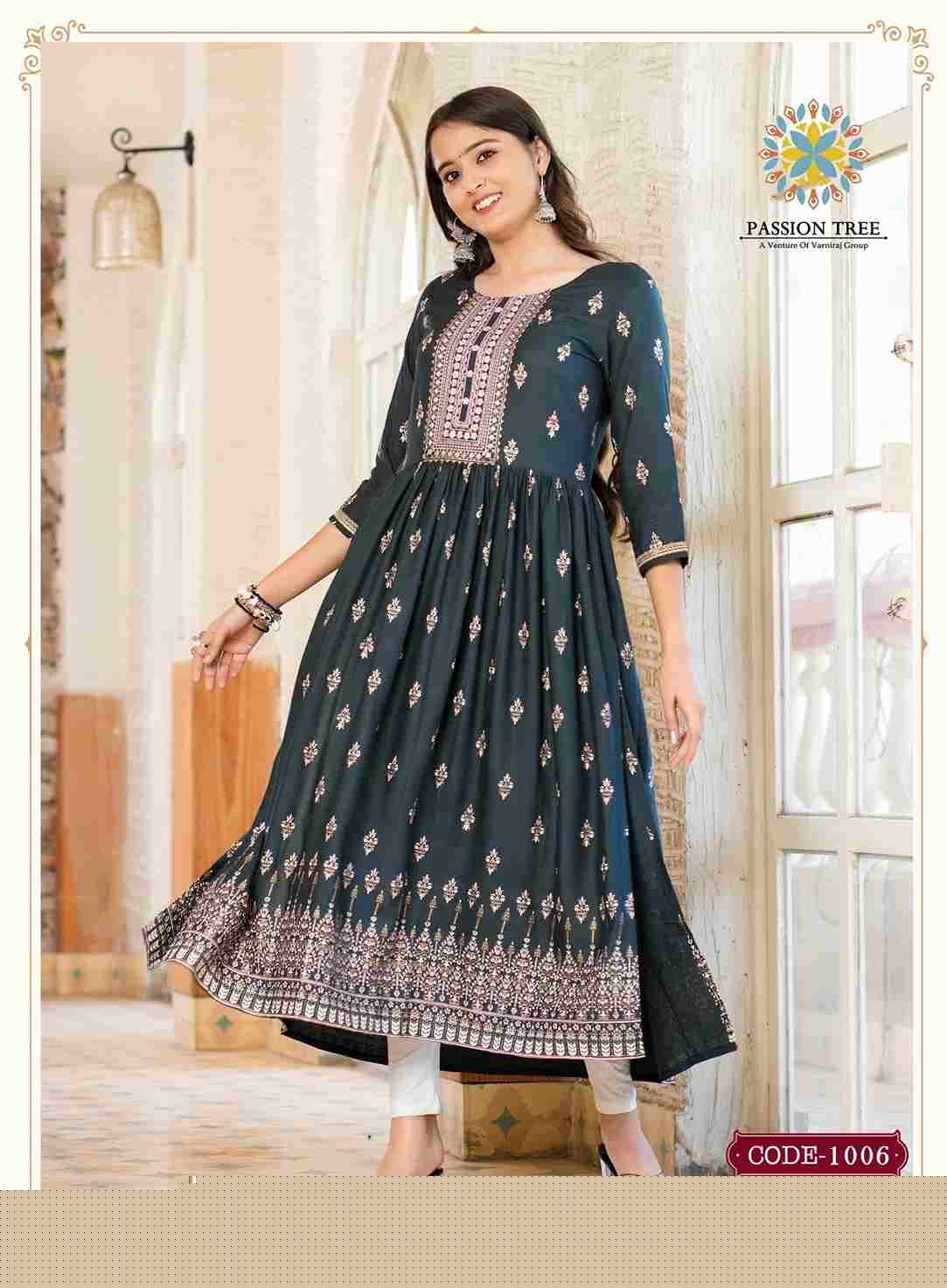 Fashion Bella Vol-1 By Passion Tree 1001 To 1008 Series Designer Festive Suits Collection Beautiful Stylish Fancy Colorful Party Wear & Occasional Wear Rayon Slub Kurtis At Wholesale Price
