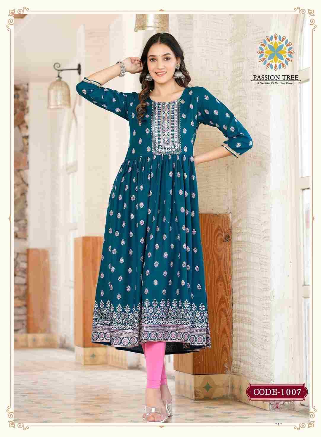Fashion Bella Vol-1 By Passion Tree 1001 To 1008 Series Designer Festive Suits Collection Beautiful Stylish Fancy Colorful Party Wear & Occasional Wear Rayon Slub Kurtis At Wholesale Price