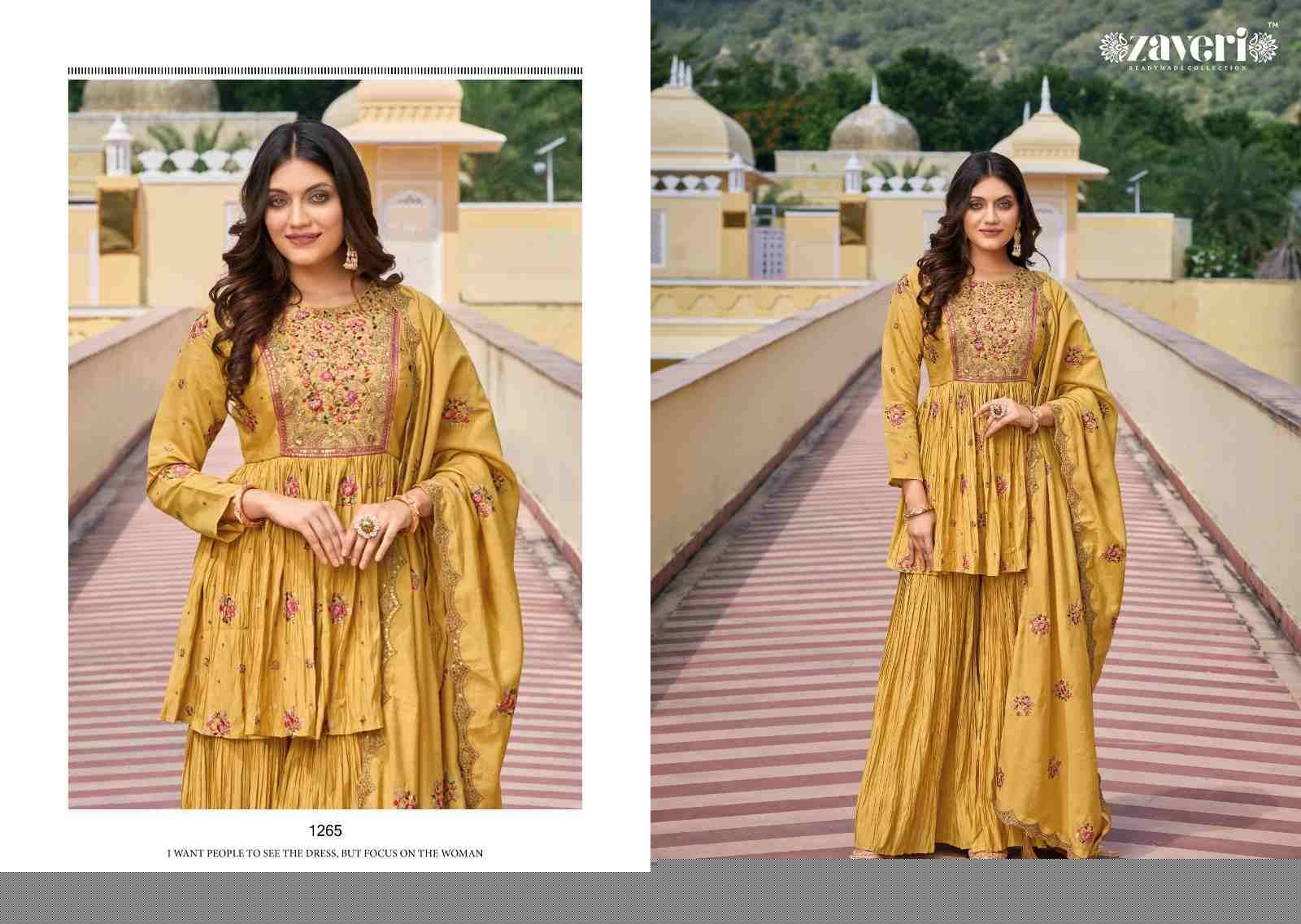Rumana By Zaveri 1265 To 1266 Series Beautiful Stylish Sharara Suits Fancy Colorful Casual Wear & Ethnic Wear & Ready To Wear Heavy Silk Dresses At Wholesale Price