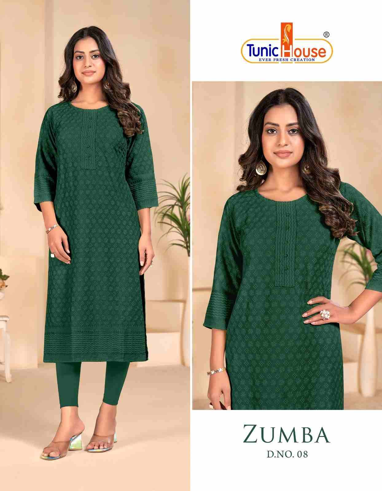 Zumba By Tunic House 01 To 15 Series Designer Stylish Fancy Colorful Beautiful Party Wear & Ethnic Wear Collection Viscose Rayon Kurtis At Wholesale Price