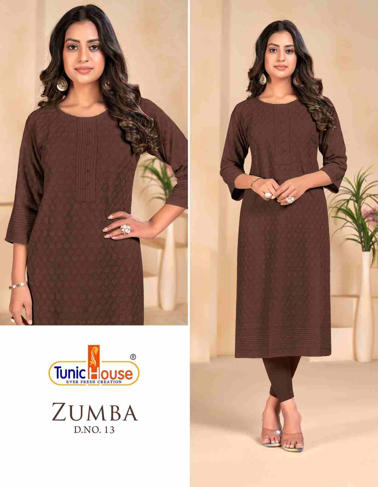 Zumba By Tunic House 01 To 15 Series Designer Stylish Fancy Colorful Beautiful Party Wear & Ethnic Wear Collection Viscose Rayon Kurtis At Wholesale Price