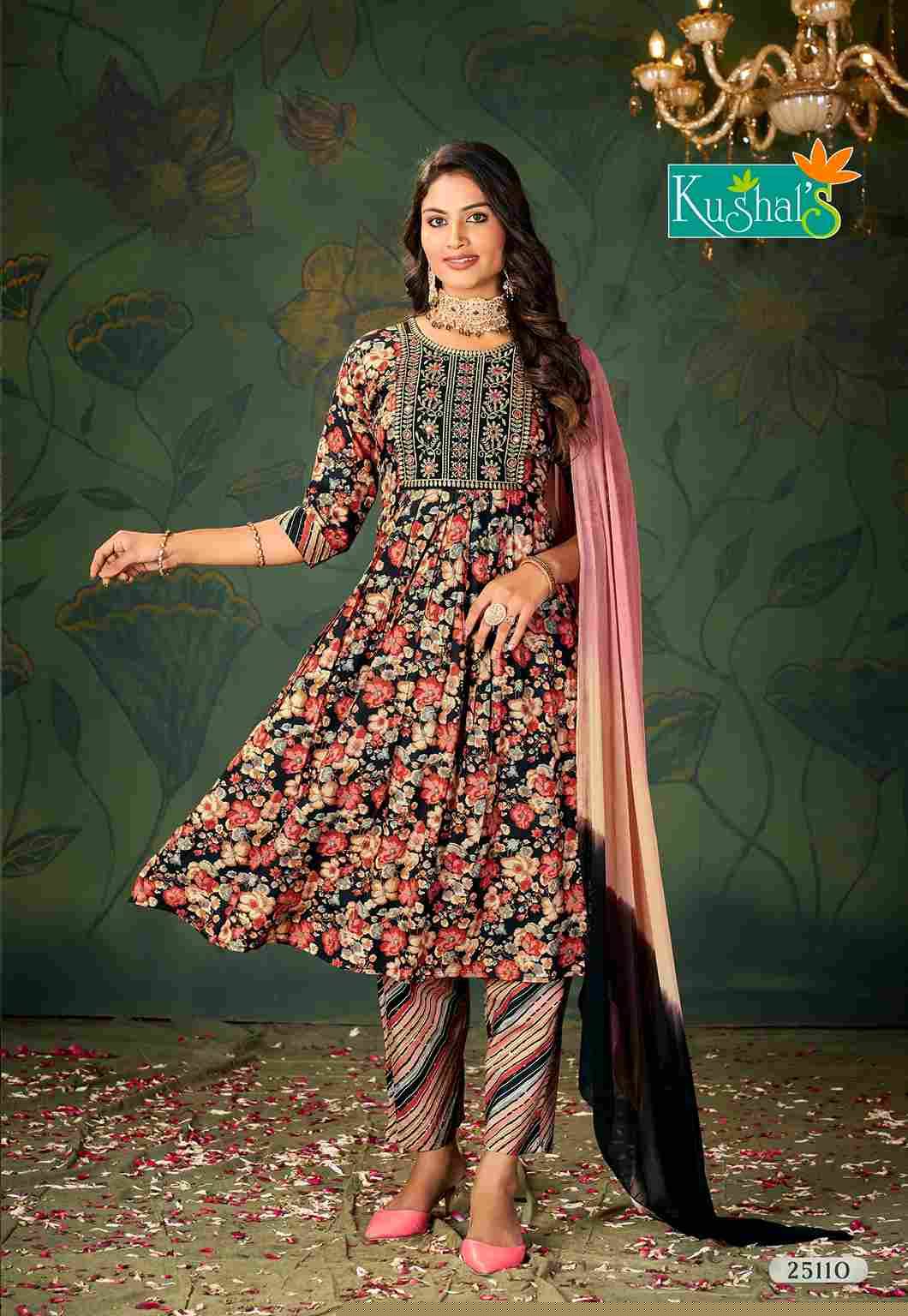 Noor By Kushals 25101 To 25110 Series Beautiful Festive Suits Colorful Stylish Fancy Casual Wear & Ethnic Wear Rayon Print Dresses At Wholesale Price
