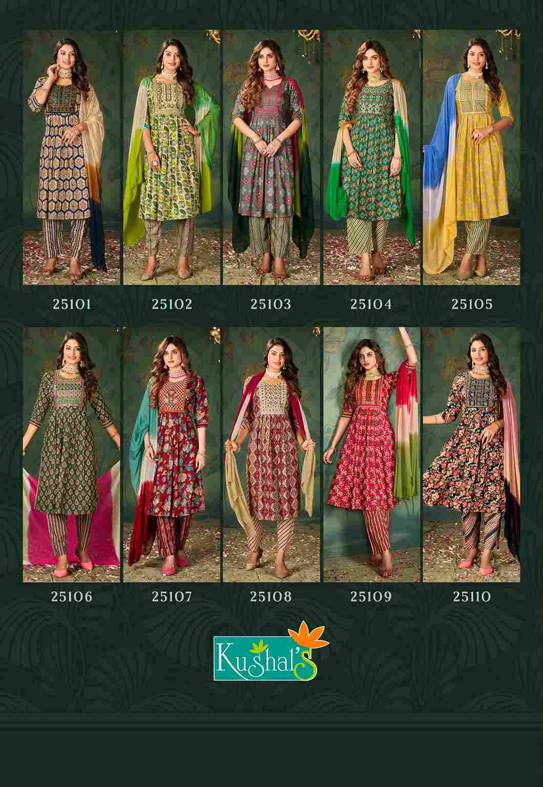 Noor By Kushals 25101 To 25110 Series Beautiful Festive Suits Colorful Stylish Fancy Casual Wear & Ethnic Wear Rayon Print Dresses At Wholesale Price