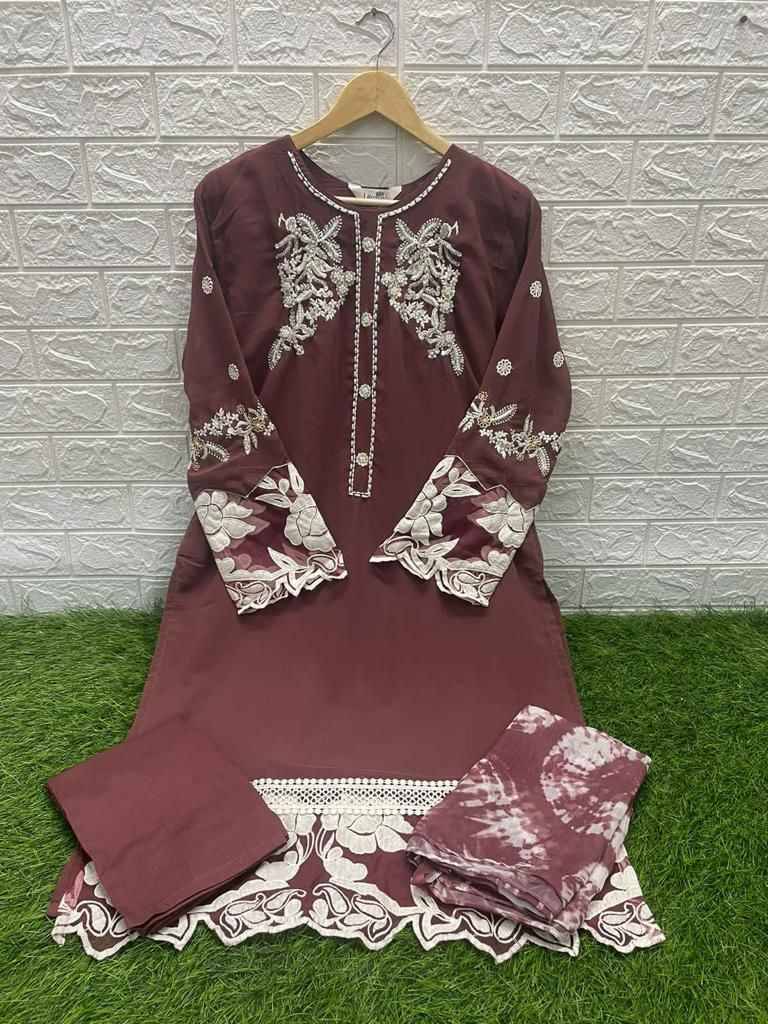 Luxuria Trendz 1237 Colours By Luxuria Trendz 1237-A To 1237-D Series Designer Festive Pakistani Suits Collection Beautiful Stylish Fancy Colorful Party Wear & Occasional Wear Faux Georgette Embroidered Dresses At Wholesale Price