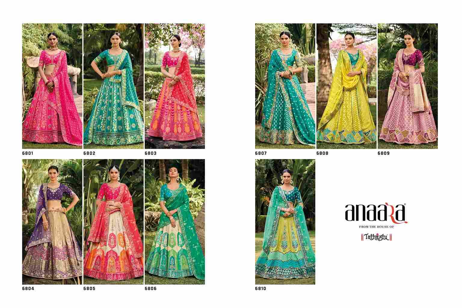 Anaara 6801 Series By Tathastu 6801 To 6810 Series Indian Traditional Wear Collection Beautiful Stylish Fancy Colorful Party Wear & Occasional Wear Fancy Sarees At Wholesale Price
