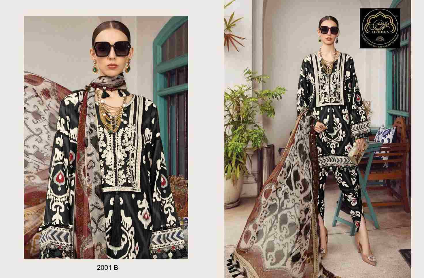 Mprint Vol-2 By Firdous 2001-A To 2001-D Series Beautiful Pakistani Suits Colorful Stylish Fancy Casual Wear & Ethnic Wear Pure Cotton With Embroidered Dresses At Wholesale Price