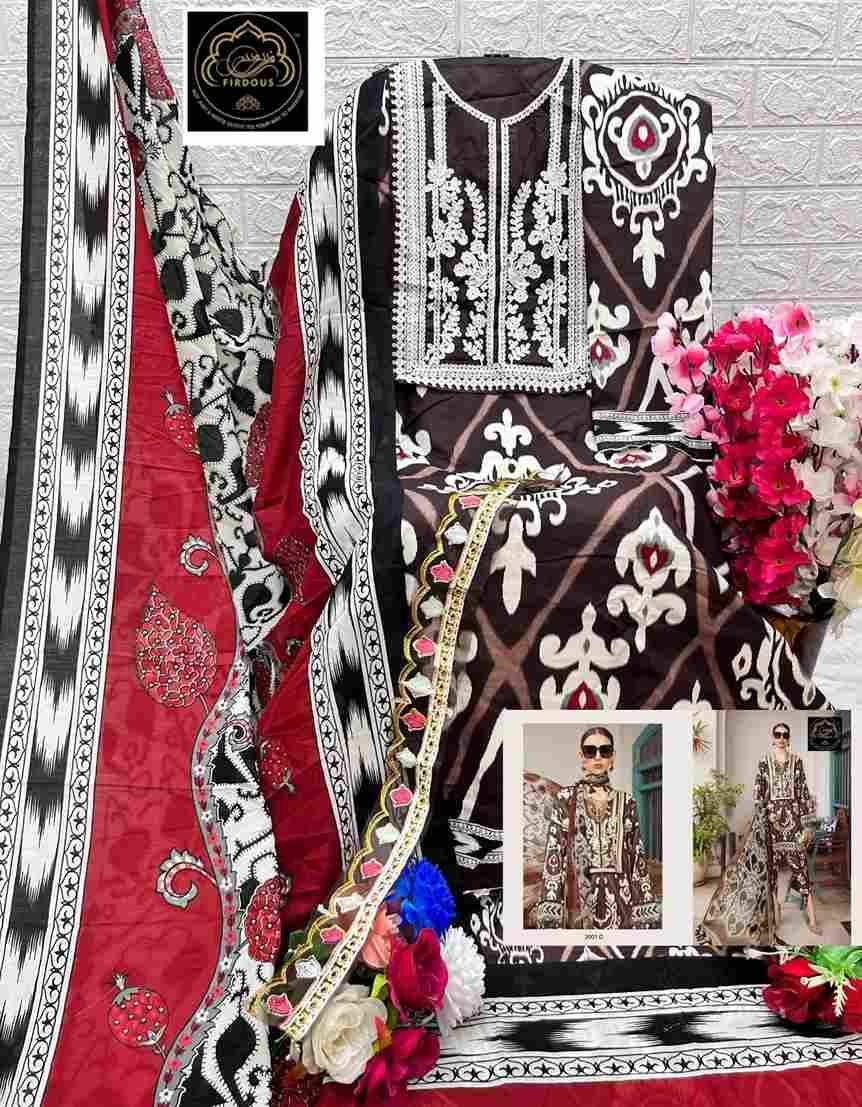 Mprint Vol-2 By Firdous 2001-A To 2001-D Series Beautiful Pakistani Suits Colorful Stylish Fancy Casual Wear & Ethnic Wear Pure Cotton With Embroidered Dresses At Wholesale Price