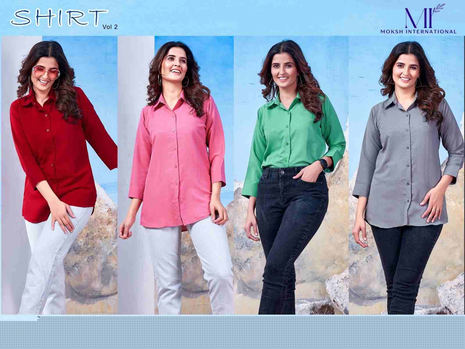Shirt Vol-2 By Moksh International 2145 To 2148 Series Designer Stylish Fancy Colorful Beautiful Party Wear & Ethnic Wear Collection Maaza Cotton Tops At Wholesale Price