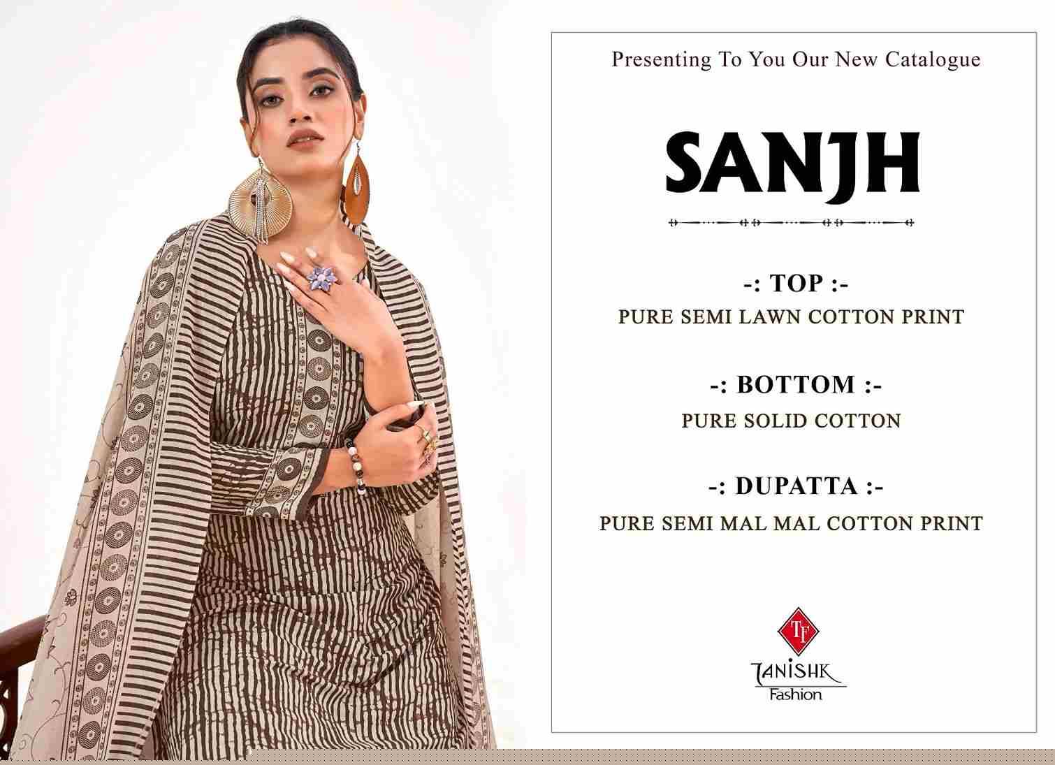 Sanjh By Tanishk Fashion 60001 To 60008 Series Beautiful Festive Suits Colorful Stylish Fancy Casual Wear & Ethnic Wear Pure Cotton Print Dresses At Wholesale Price