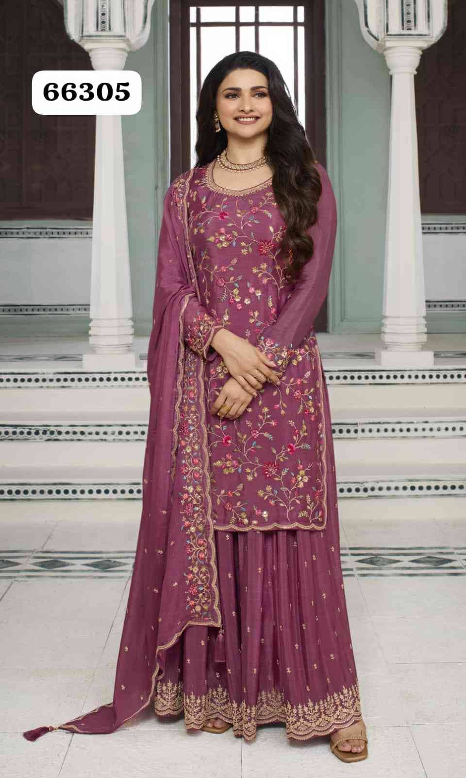 Avanti By Vinay Fashion 66301 To 66306 Series Beautiful Stylish Festive Suits Fancy Colorful Casual Wear & Ethnic Wear & Ready To Wear Chinnon Dresses At Wholesale Price