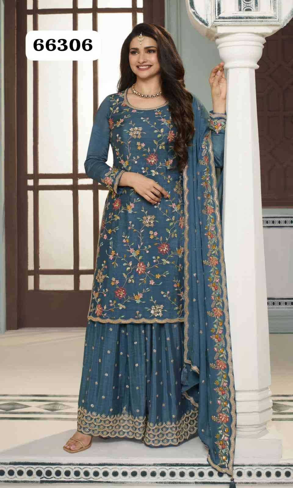 Avanti By Vinay Fashion 66301 To 66306 Series Beautiful Stylish Festive Suits Fancy Colorful Casual Wear & Ethnic Wear & Ready To Wear Chinnon Dresses At Wholesale Price