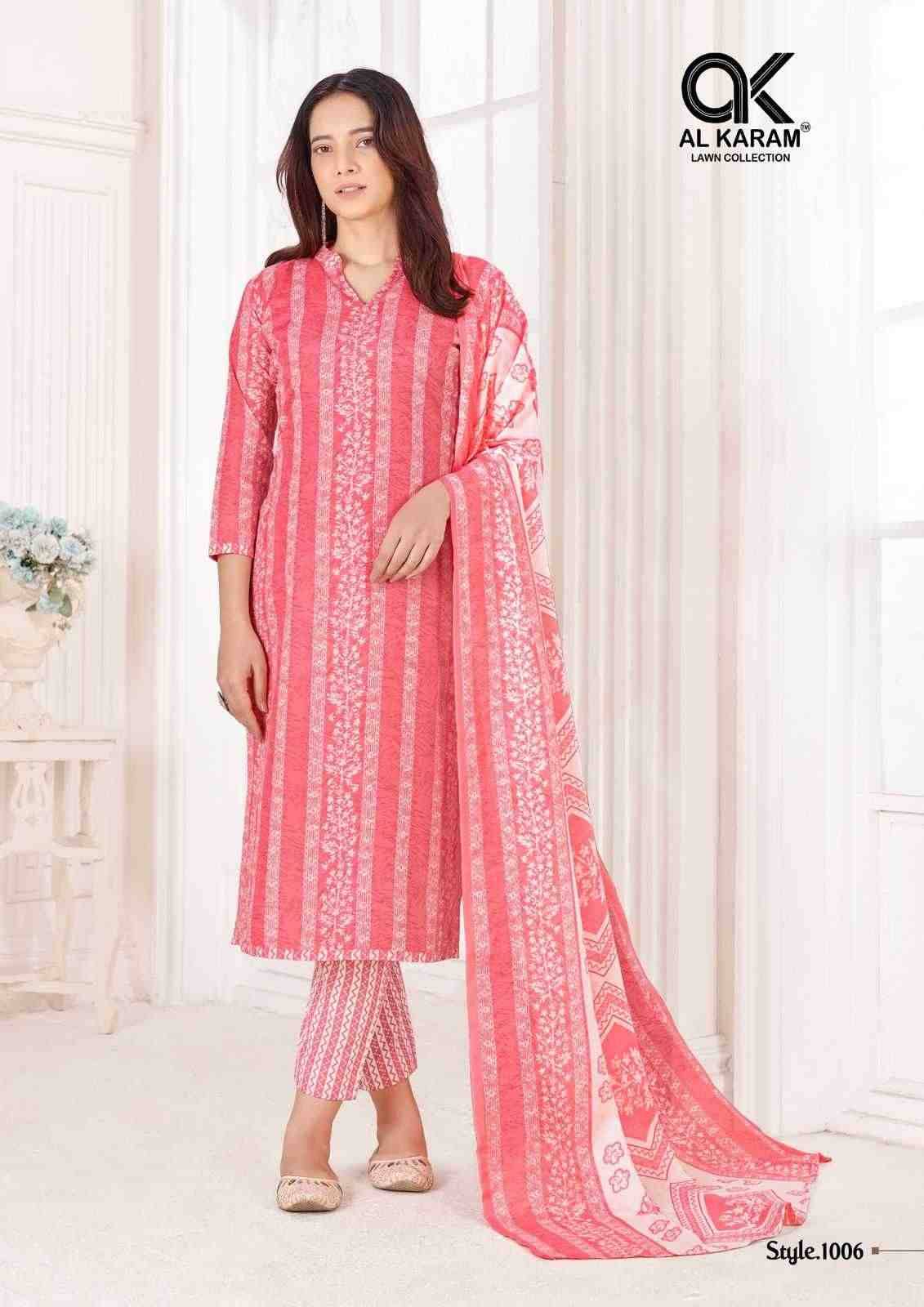 Tamanna By Al Karam Lawn Collection 1001 To 1010 Series Beautiful Festive Suits Stylish Fancy Colorful Casual Wear & Ethnic Wear Pure Cotton Print Dresses At Wholesale Price
