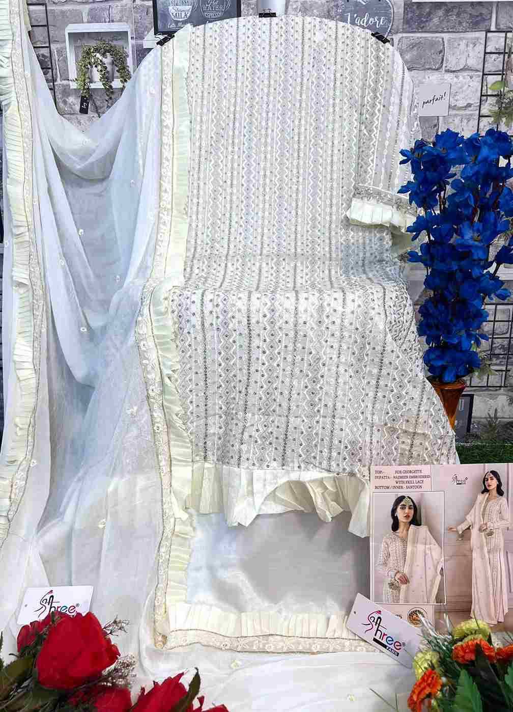 Shree Fabs Hit Design S-575 By Shree Fabs Designer Pakistani Suits Beautiful Fancy Colorful Stylish Party Wear & Occasional Wear Faux Georgette Embroidered Dresses At Wholesale Price
