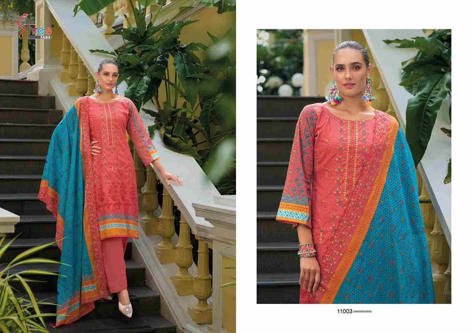 Bin Saeed Lawn Collection Vol-11 By Shree Fabs 11001 To 11006 Series Beautiful Pakistani Suits Colorful Stylish Fancy Casual Wear & Ethnic Wear Pure Lawn Cotton With Embroidered Dresses At Wholesale Price