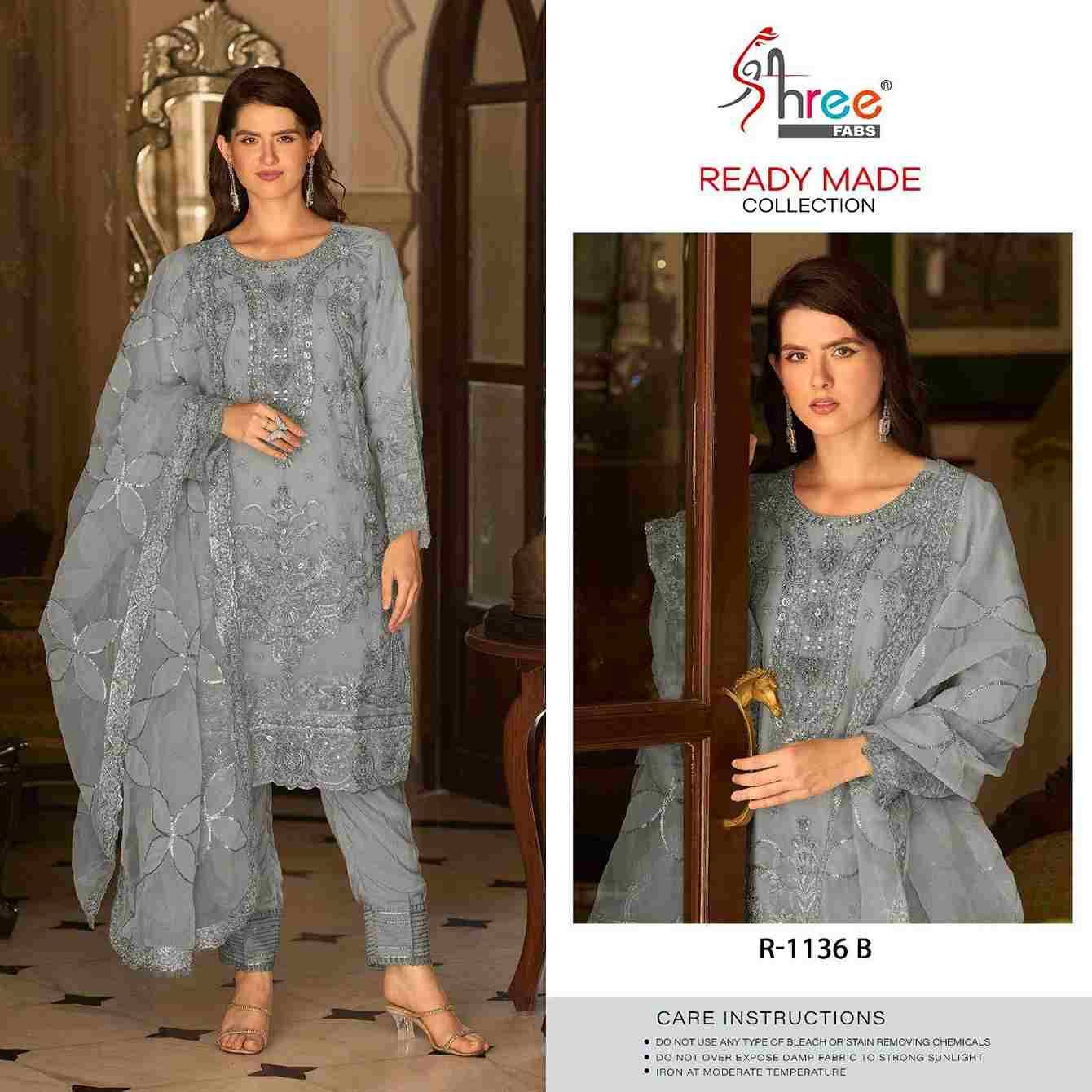 Shree Fabs Hit Design R-1136 Colours By Shree Fabs R-1136-A To R-1136-D Series Beautiful Pakistani Suits Stylish Fancy Colorful Party Wear & Occasional Wear Organza Embroidered Dresses At Wholesale Price