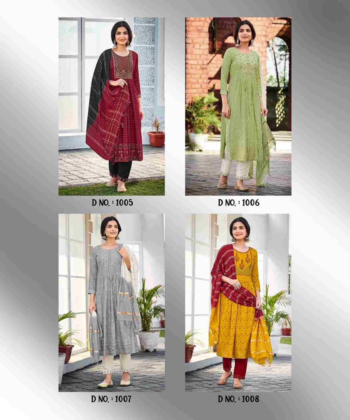 Rang Manch Vol-2 By Rangjyot Fashion 1001 To 1008 Series Designer Festive Suits Beautiful Fancy Colorful Stylish Party Wear & Occasional Wear Heavy Rayon Print Dresses At Wholesale Price