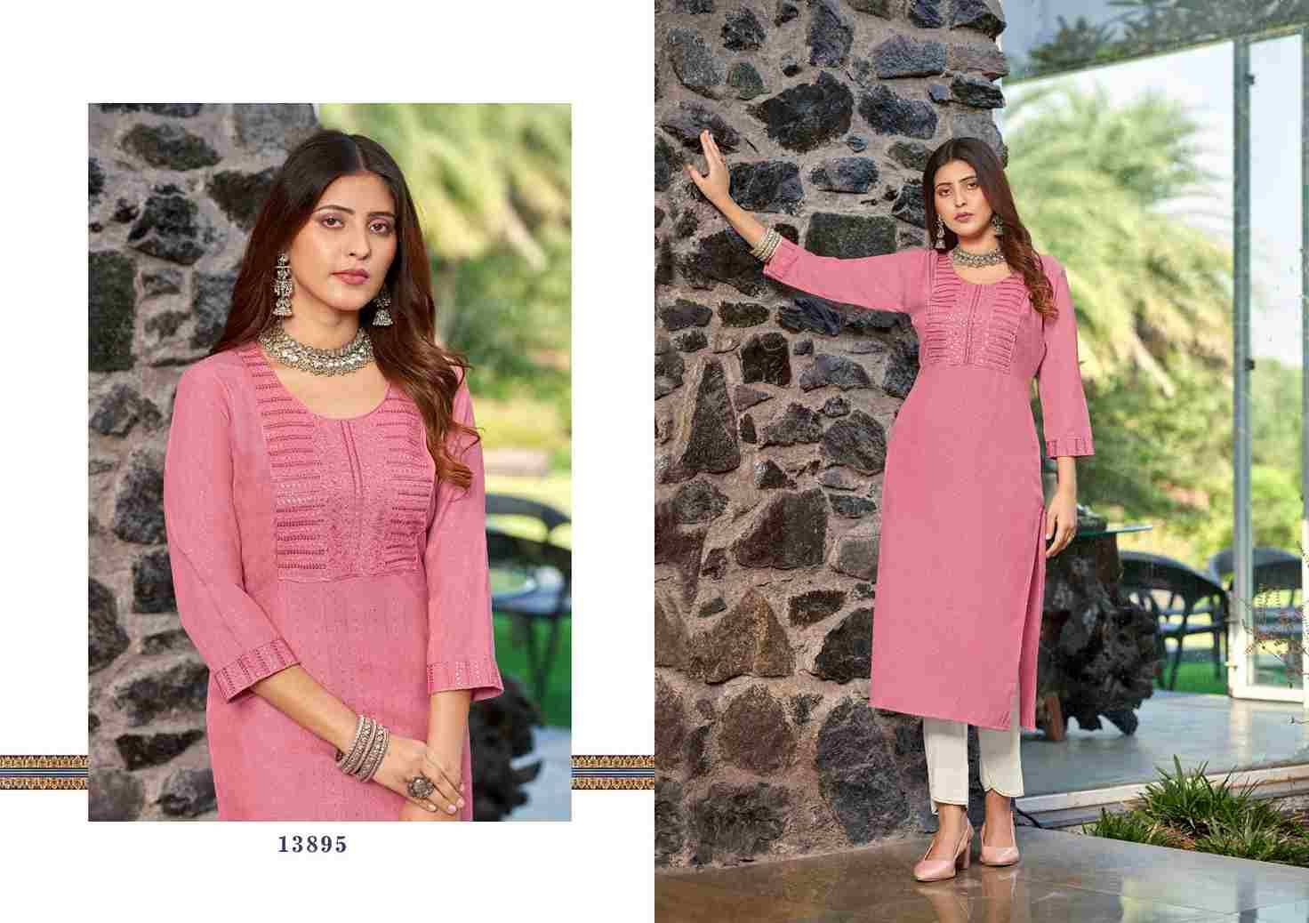 Mannat By Kalaroop 13895 To 13898 Series Designer Stylish Fancy Colorful Beautiful Party Wear & Ethnic Wear Collection Heavy Rayon Kurtis At Wholesale Price