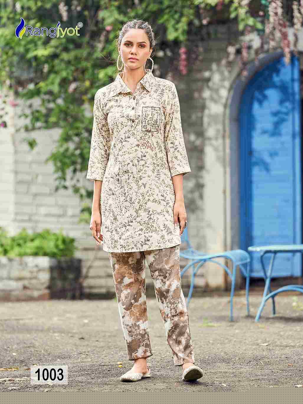Shimoni By Rangjyot Fashion 1001 To 1005 Series Designer Stylish Fancy Colorful Beautiful Party Wear & Ethnic Wear Collection Capsule Print Tops With Bottom At Wholesale Price