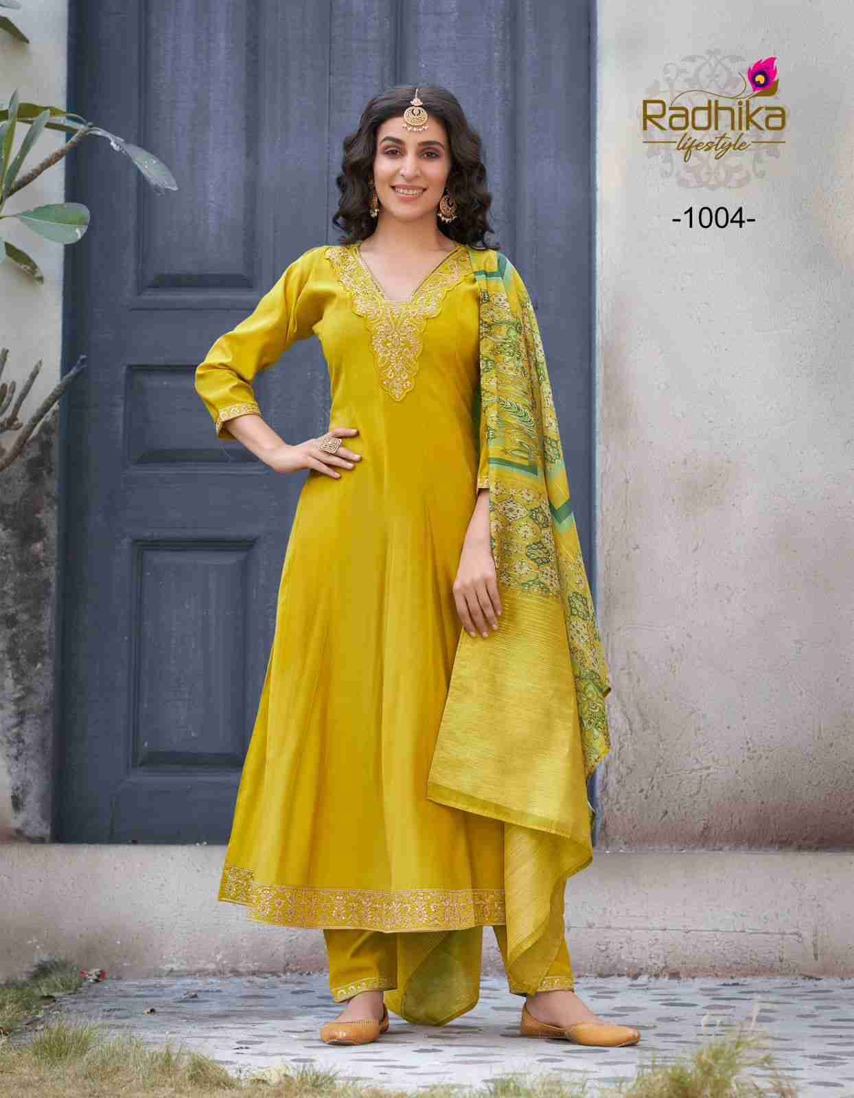 Gulmohar Vol-1 By Radhika Lifestyle 1001 To 1004 Series Beautiful Stylish Fancy Colorful Casual Wear & Ethnic Wear Collection Heavy Silk Dresses At Wholesale Price
