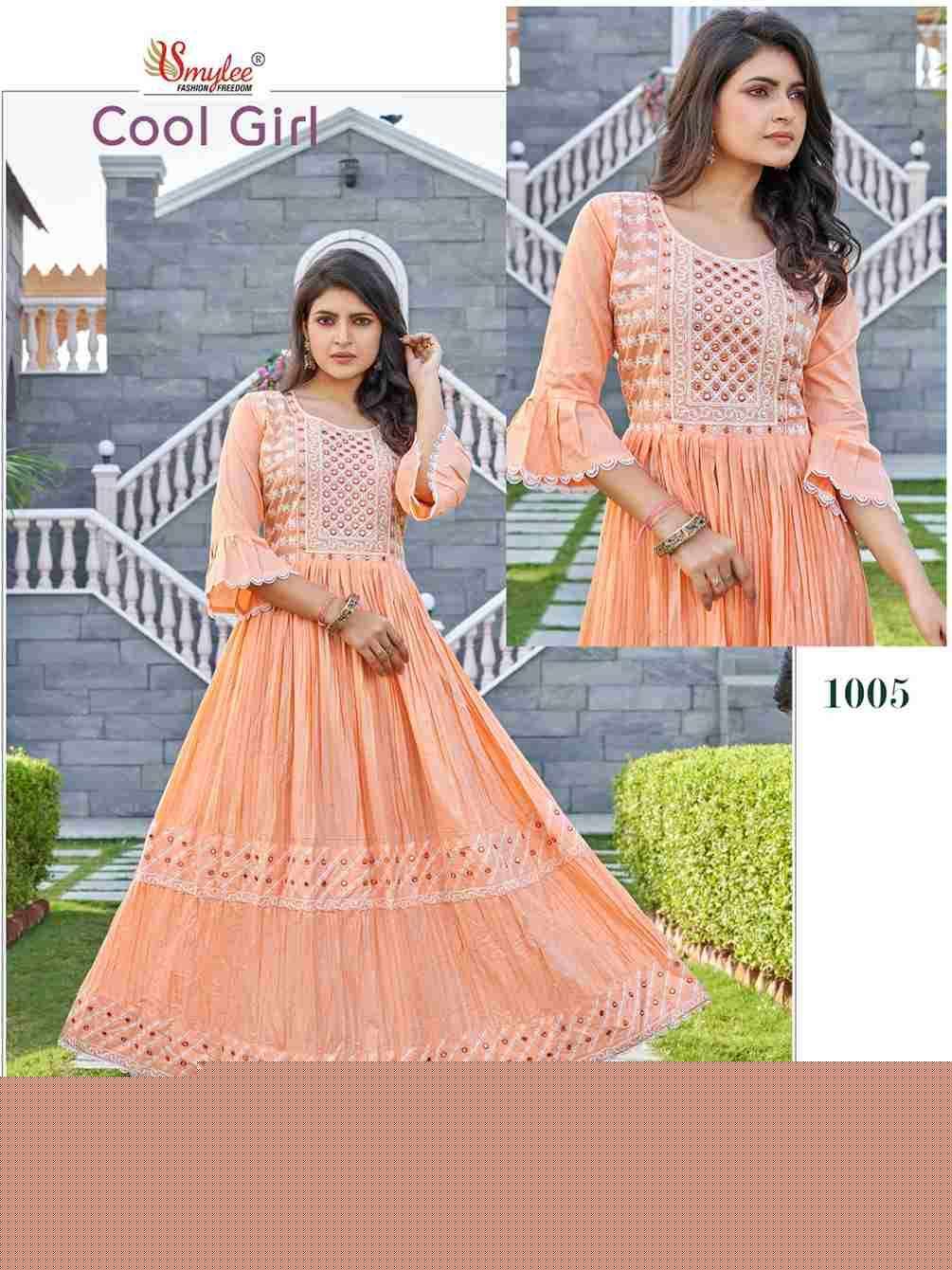 Cool Girl By Smylee 1001 To 1006 Series Designer Stylish Fancy Colorful Beautiful Party Wear & Ethnic Wear Collection Cambric Cotton Print Gowns At Wholesale Price