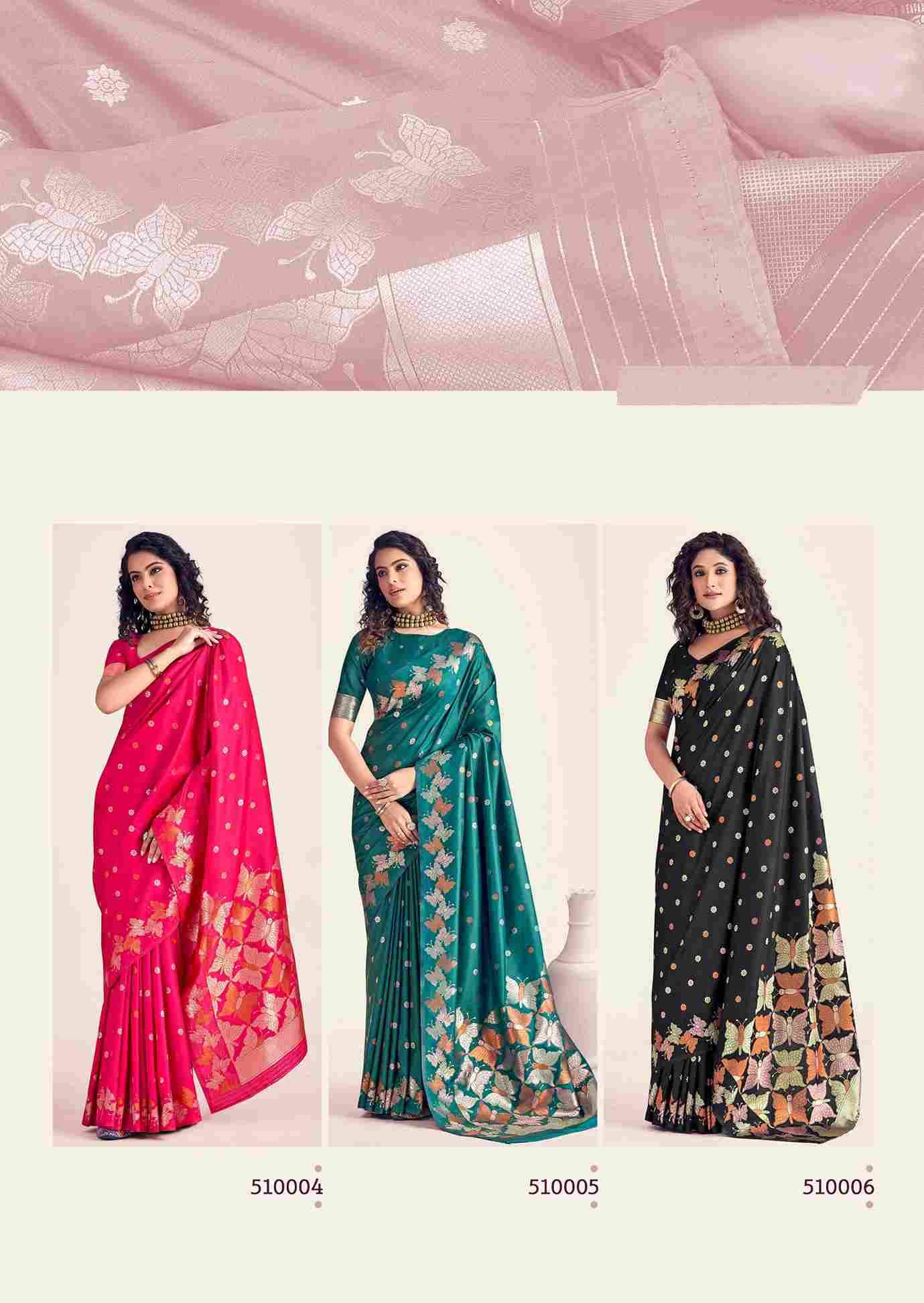 Butterfly Silk By Rajpath 510001 To 510006 Series Indian Traditional Wear Collection Beautiful Stylish Fancy Colorful Party Wear & Occasional Wear Banarasi Silk Sarees At Wholesale Price