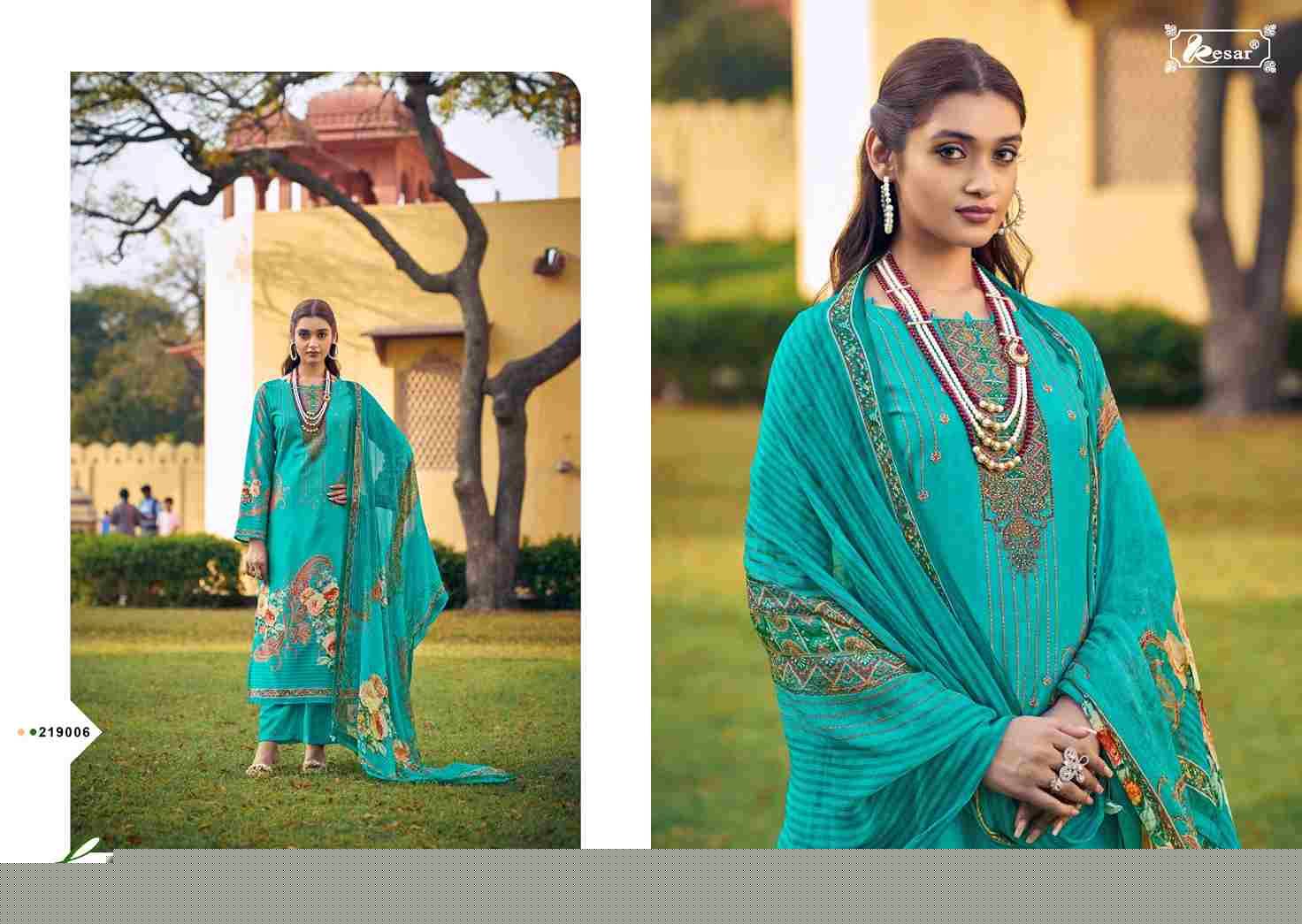 Sabina By Kesar 219001 To 219006 Series Beautiful Festive Suits Stylish Fancy Colorful Casual Wear & Ethnic Wear Pure Jam Satin Cotton Digital Print Dresses At Wholesale Price