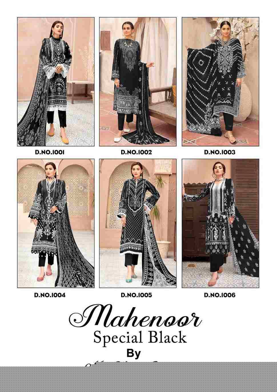 Mahenoor Special Black By Miss World Choice 1001 To 1006 Series Beautiful Festive Suits Stylish Fancy Colorful Casual Wear & Ethnic Wear Pure Lawn Print Dresses At Wholesale Price