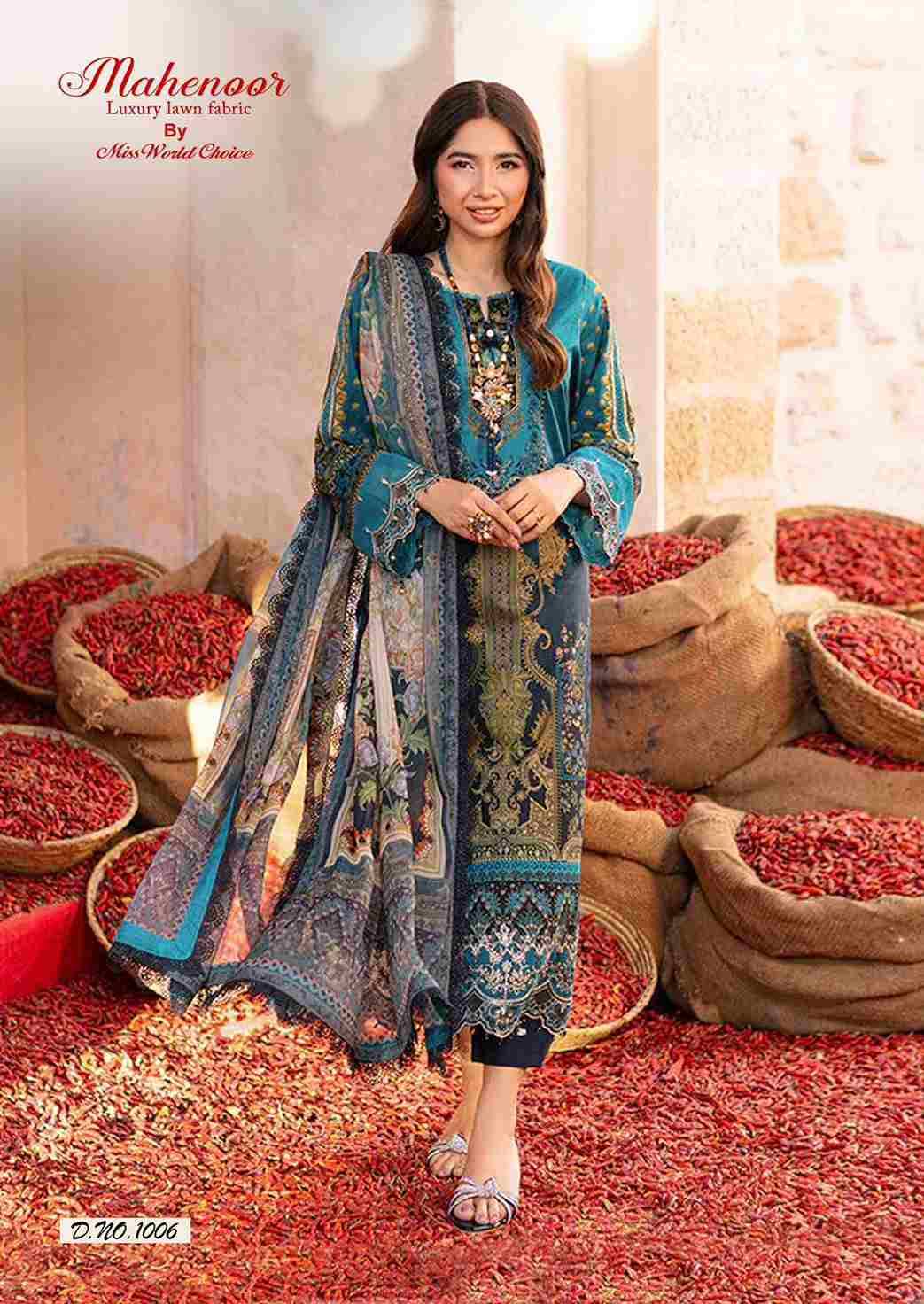 Mahenoor Vol-3 By Miss World Choice 3001 To 3006 Series Beautiful Festive Suits Stylish Fancy Colorful Casual Wear & Ethnic Wear Pure Lawn Print Dresses At Wholesale Price