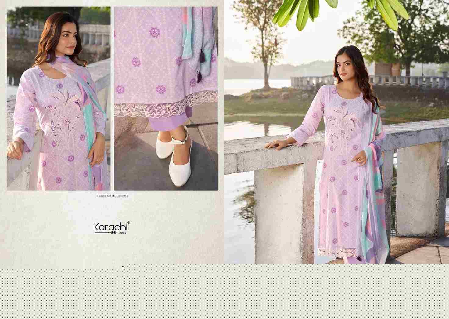 Suhana Safar Vol-1 By Karachi Prints 1001 To 1006 Series Beautiful Festive Suits Colorful Stylish Fancy Casual Wear & Ethnic Wear Pure Cambric Print With Work Dresses At Wholesale Price