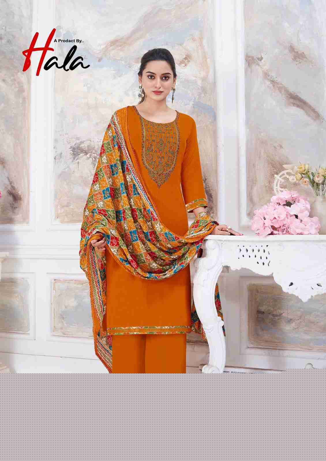 Nigaar Vol-1 By Hala 1001 To 1008 Series Beautiful Festive Suits Stylish Fancy Colorful Casual Wear & Ethnic Wear Pure Rayon Slub Dresses At Wholesale Price