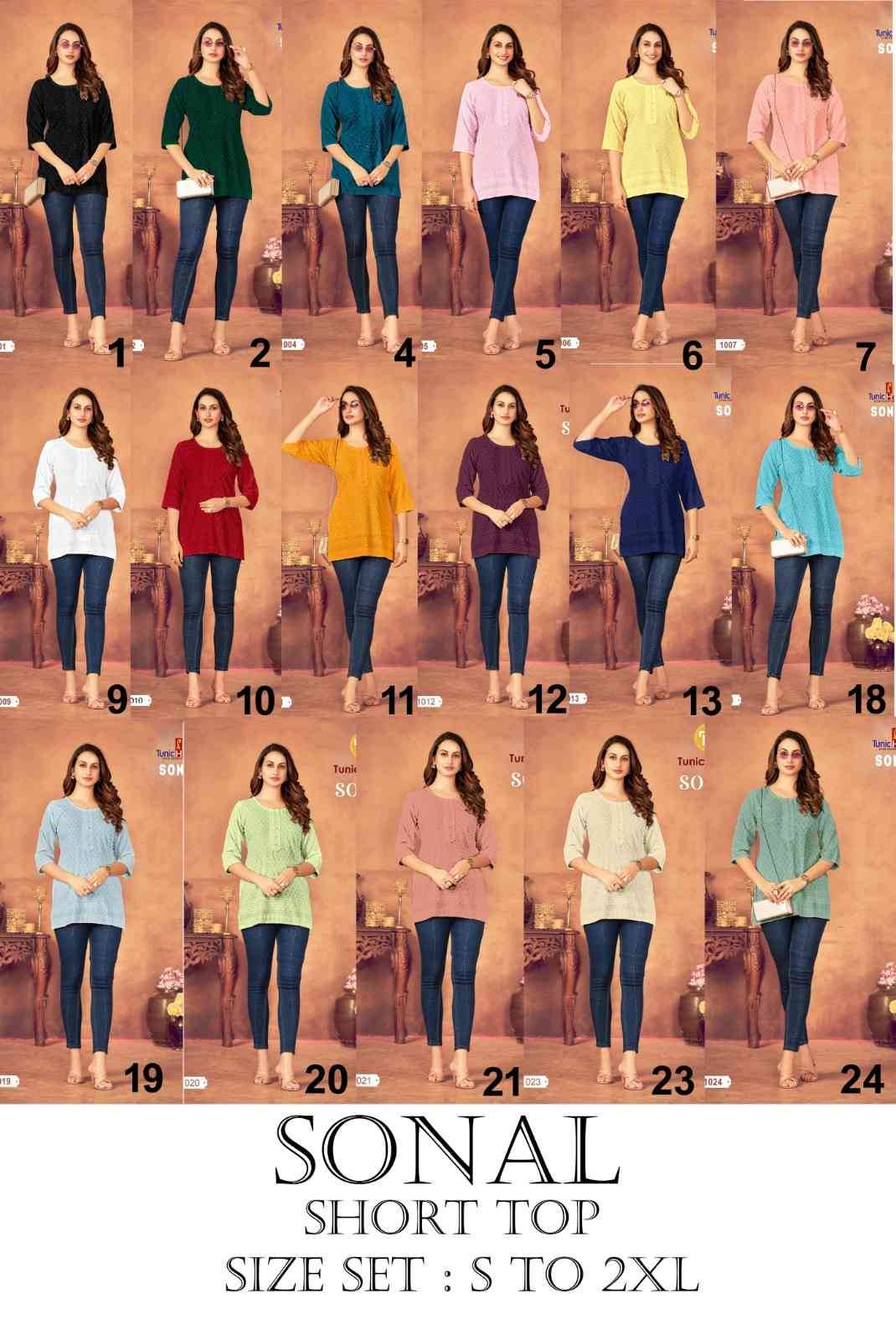 Sonal By Tunic House Designer Stylish Fancy Colorful Beautiful Party Wear & Ethnic Wear Collection Viscose Rayon With Work Tops At Wholesale Price