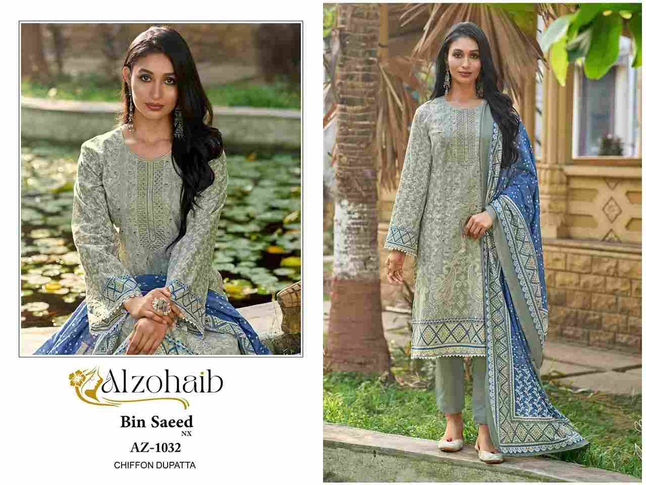 Bin Saeed Nx By Alzohaib 1029 To 1032 Series Beautiful Pakistani Suits Stylish Fancy Colorful Casual Wear & Ethnic Wear Pure Cotton Dresses At Wholesale Price
