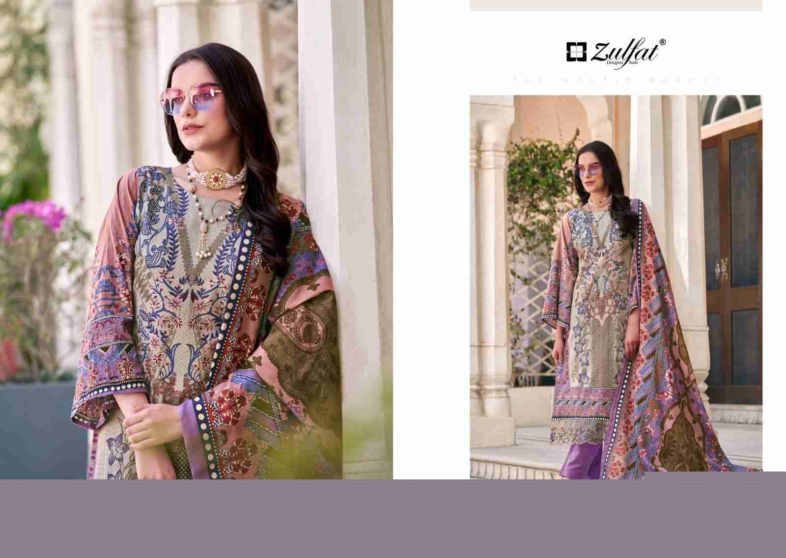 Gulrez Vol-3 By Zulfat 573-001 To 573-008 Series Beautiful Festive Suits Stylish Fancy Colorful Casual Wear & Ethnic Wear Pure Cotton Print Dresses At Wholesale Price