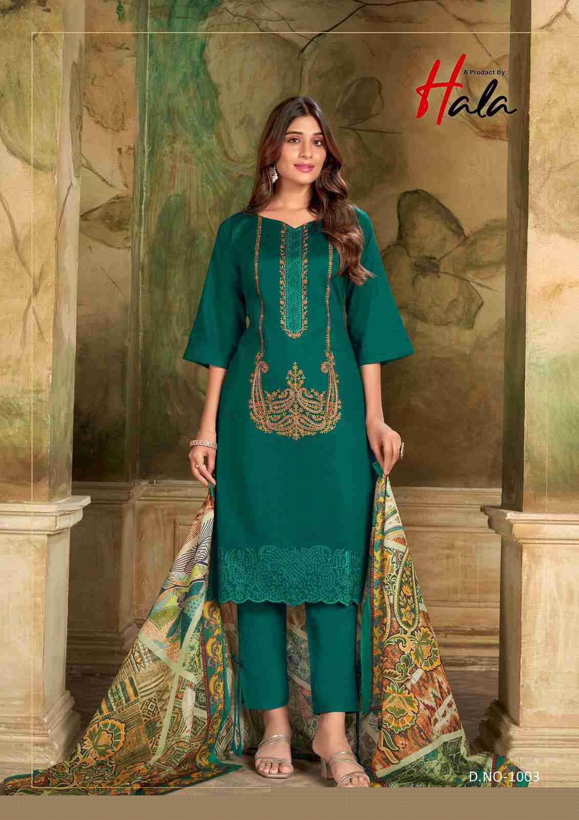 Jashn-E-Ishq Vol-1 By Hala 1001 To 1006 Series Beautiful Festive Suits Stylish Fancy Colorful Casual Wear & Ethnic Wear Pure Jam Embroidered Dresses At Wholesale Price