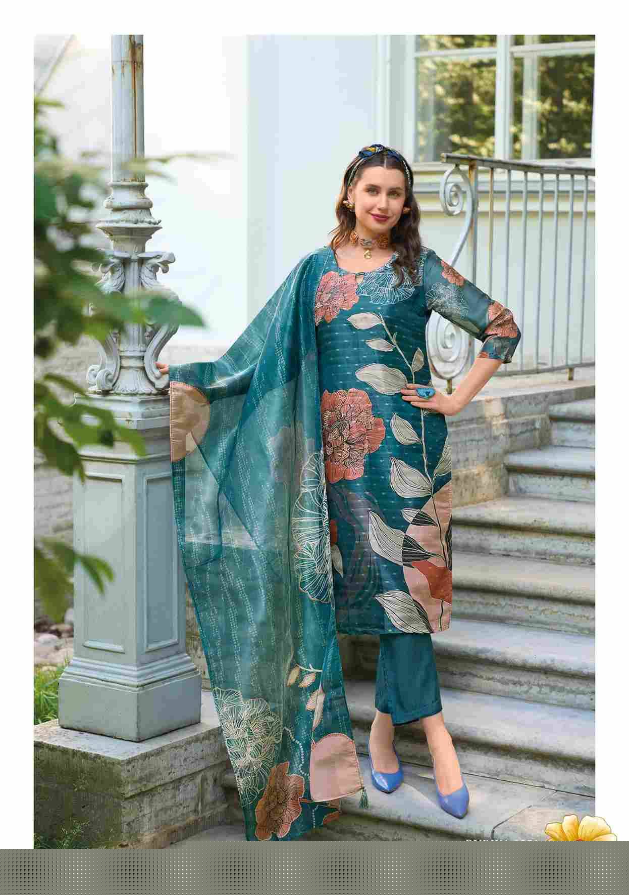 Rubiya By Lady Leela 1351 To 1356 Series Designer Festive Suits Beautiful Fancy Stylish Colorful Party Wear & Occasional Wear Jacquard Print Dresses At Wholesale Price